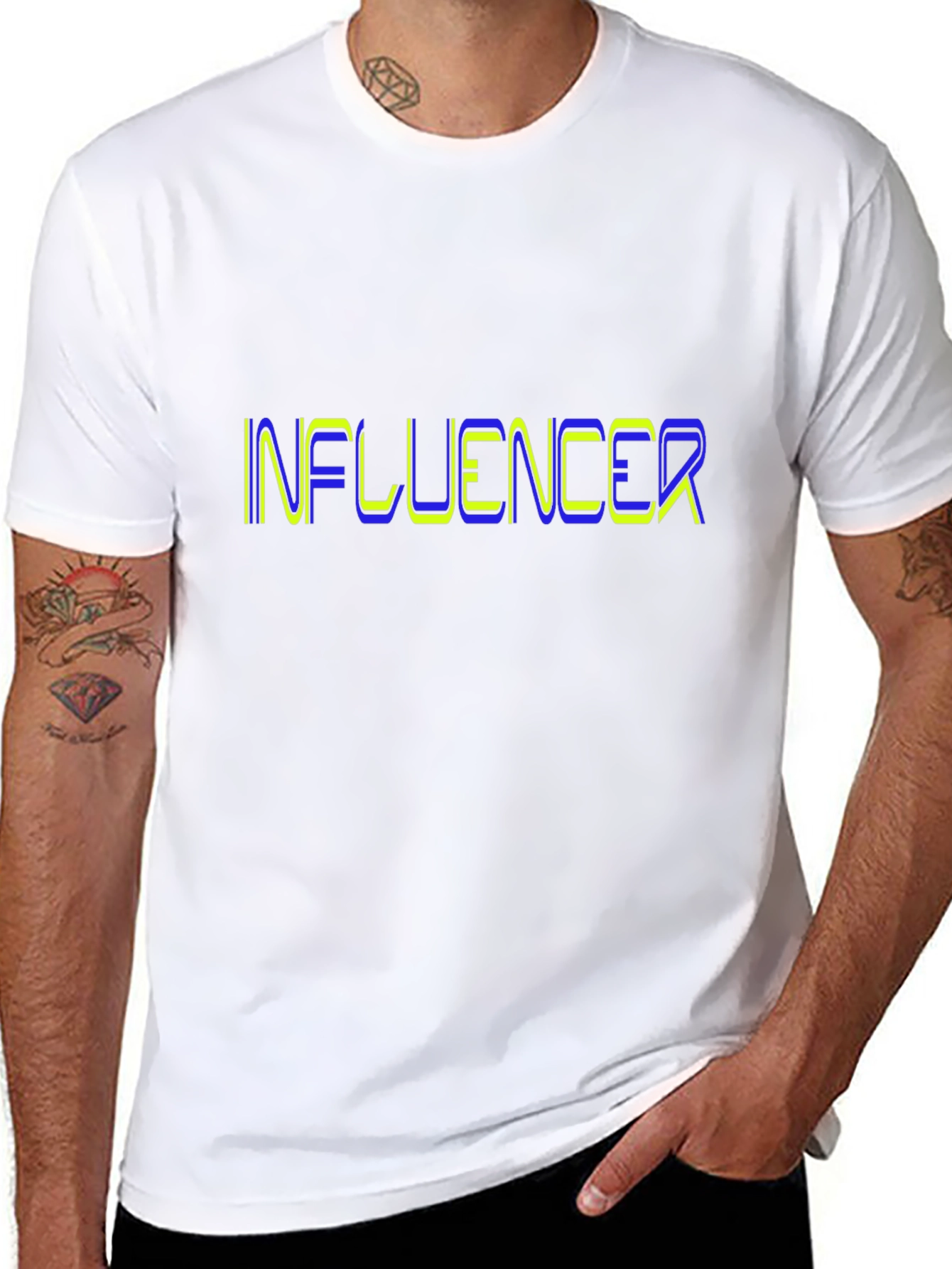 Influencer Black Graphic Tee