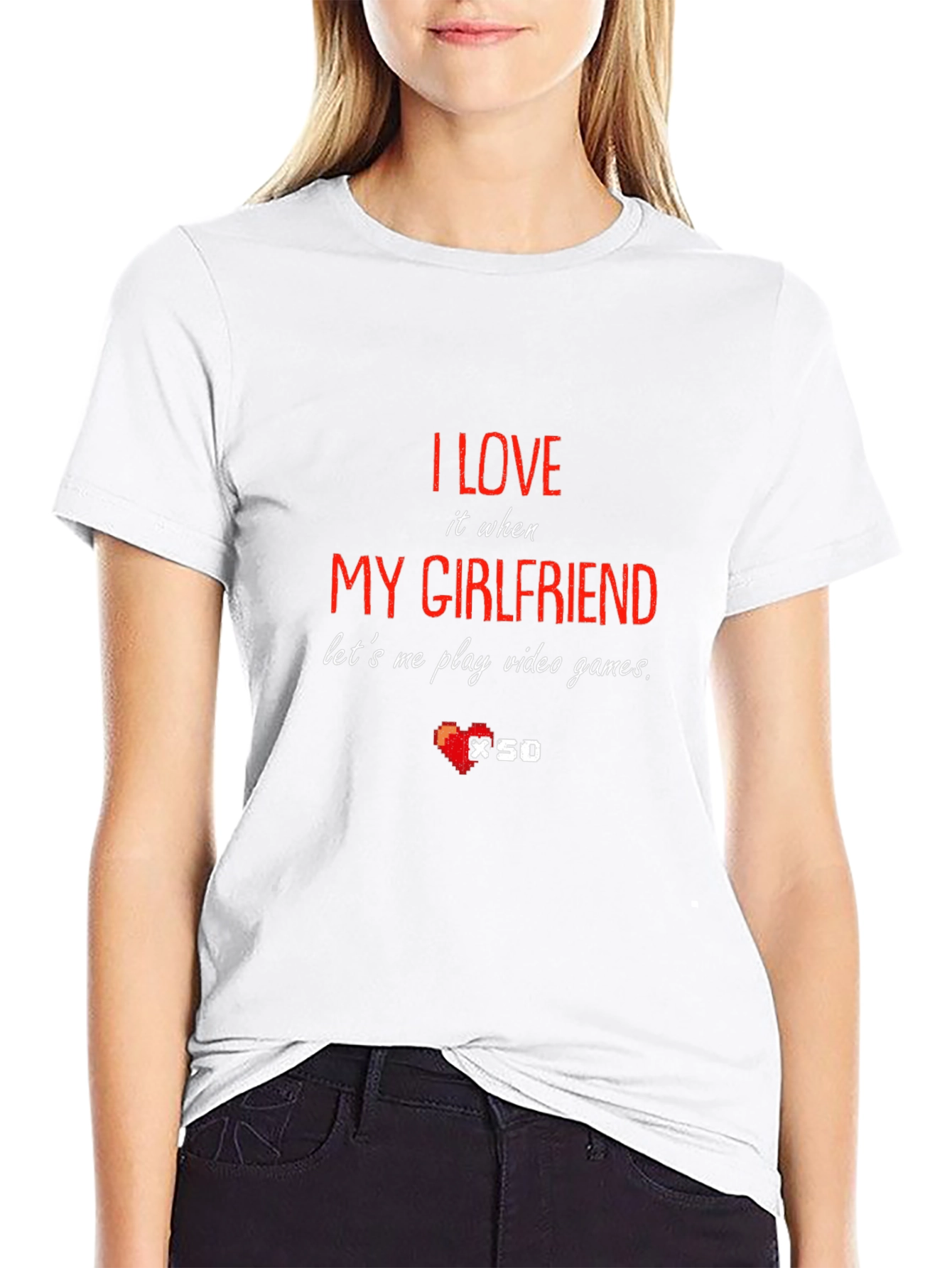 Gamer T-Shirt: I Love My Girlfriend Design