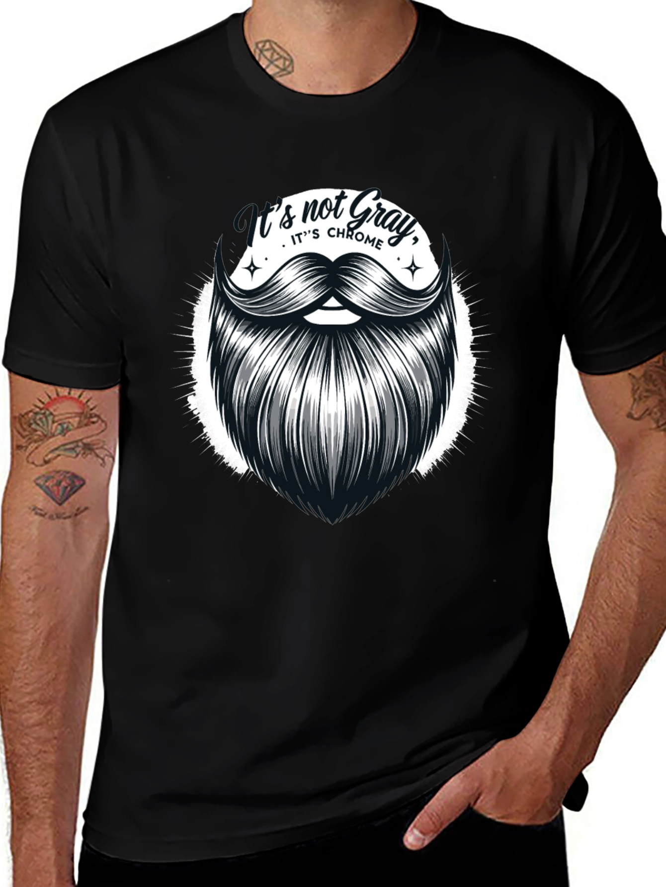 Its Not Gray Its Chrome Graphic T-Shirt