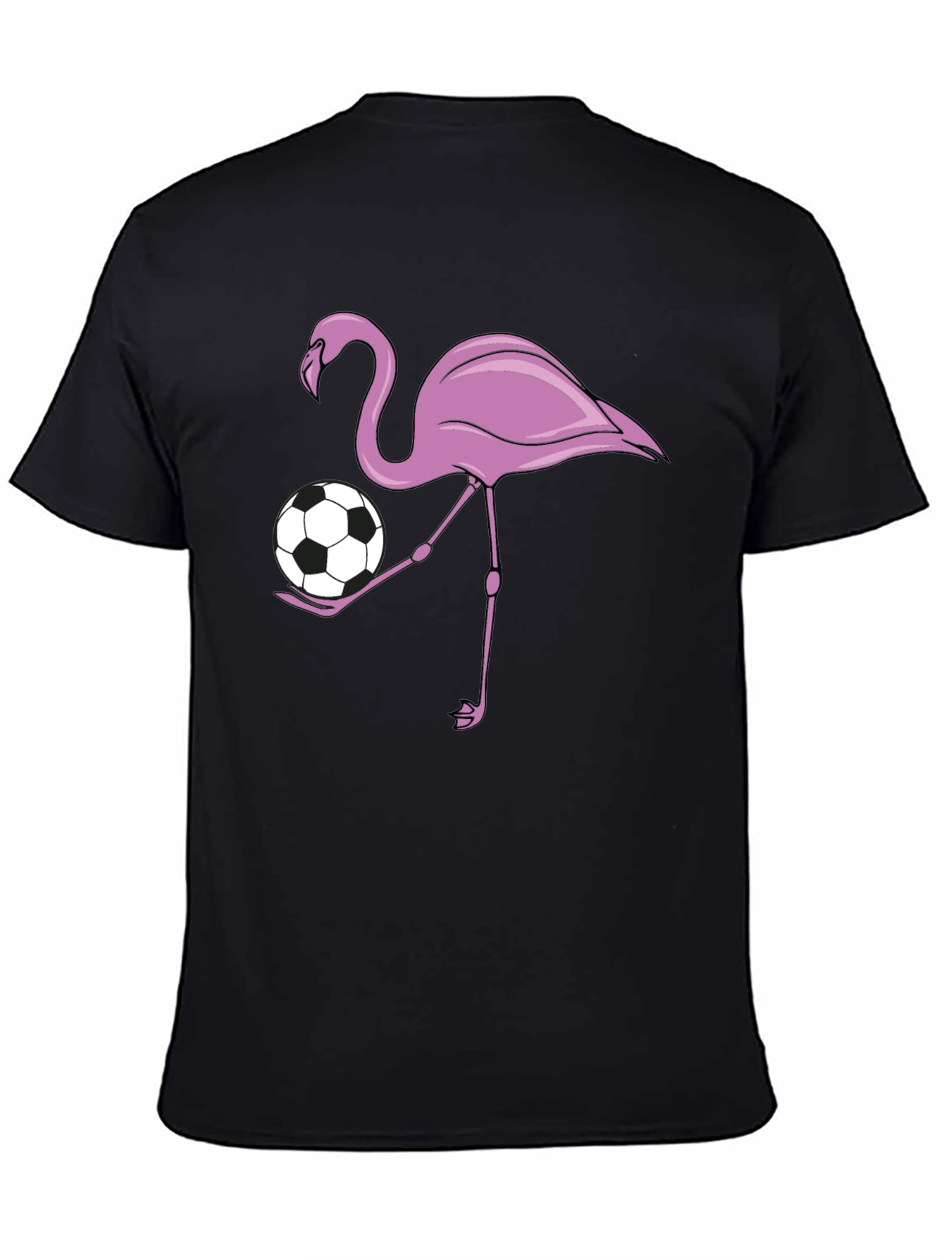 Flamingo Soccer Ball Graphic T-Shirt