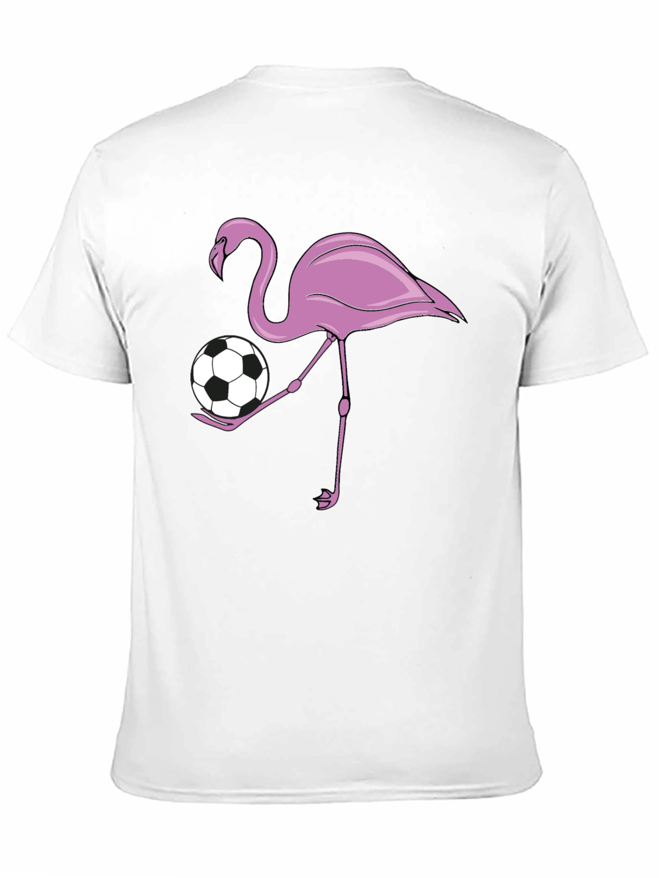Flamingo Soccer Ball Graphic T-Shirt