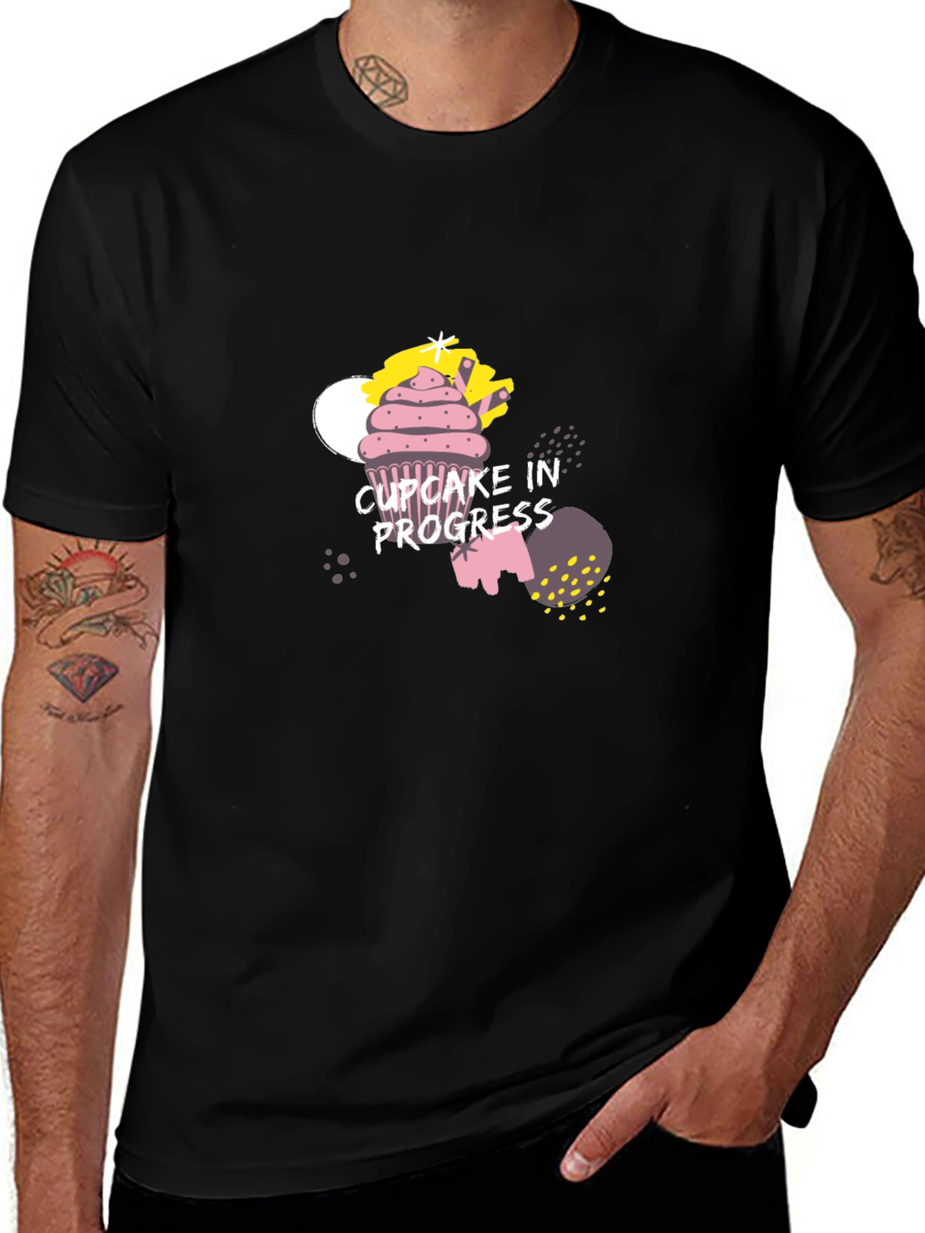 Cupcake in Progress Graphic Tee - Black
