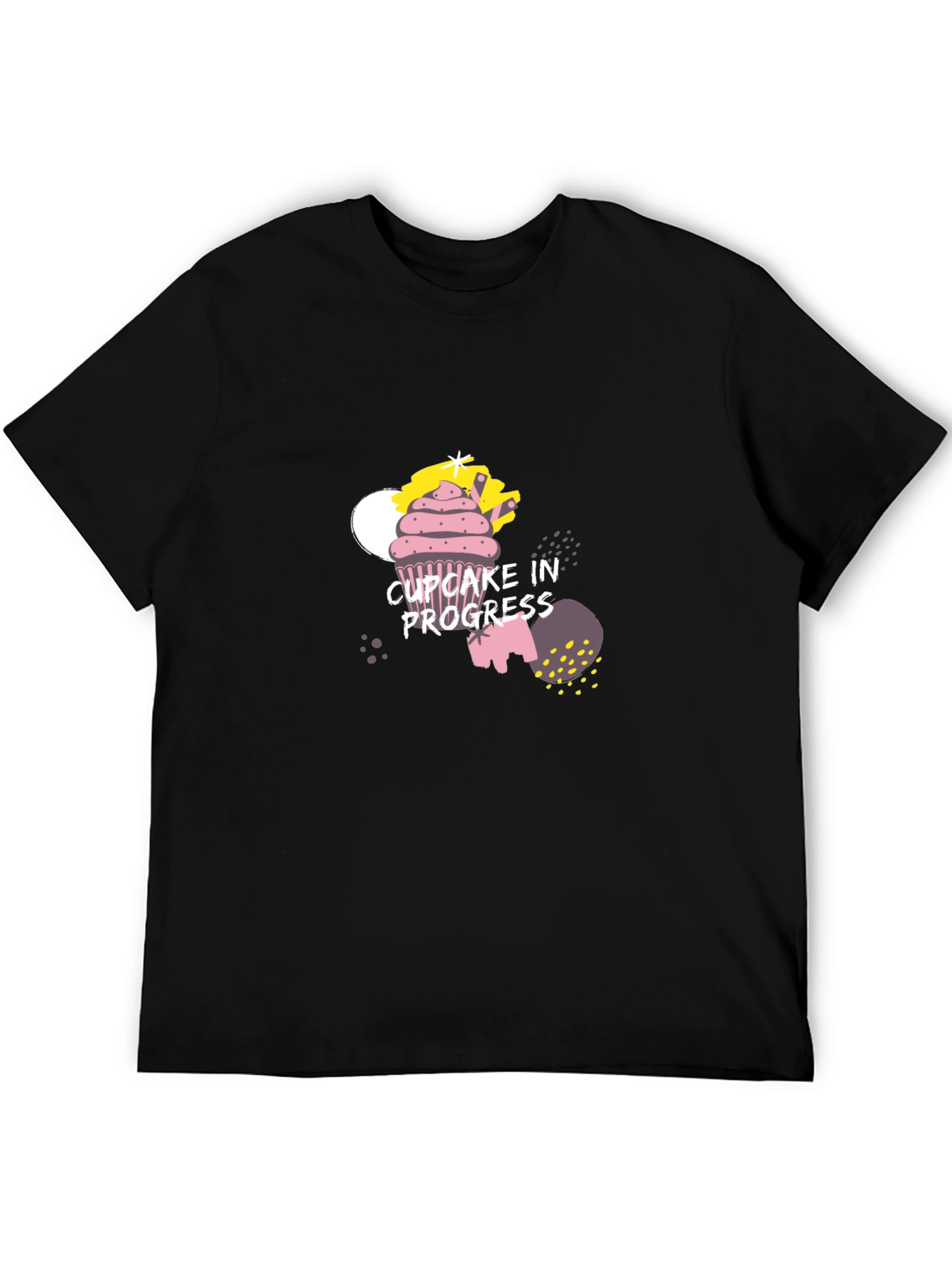 Cupcake in Progress Graphic Tee - Black