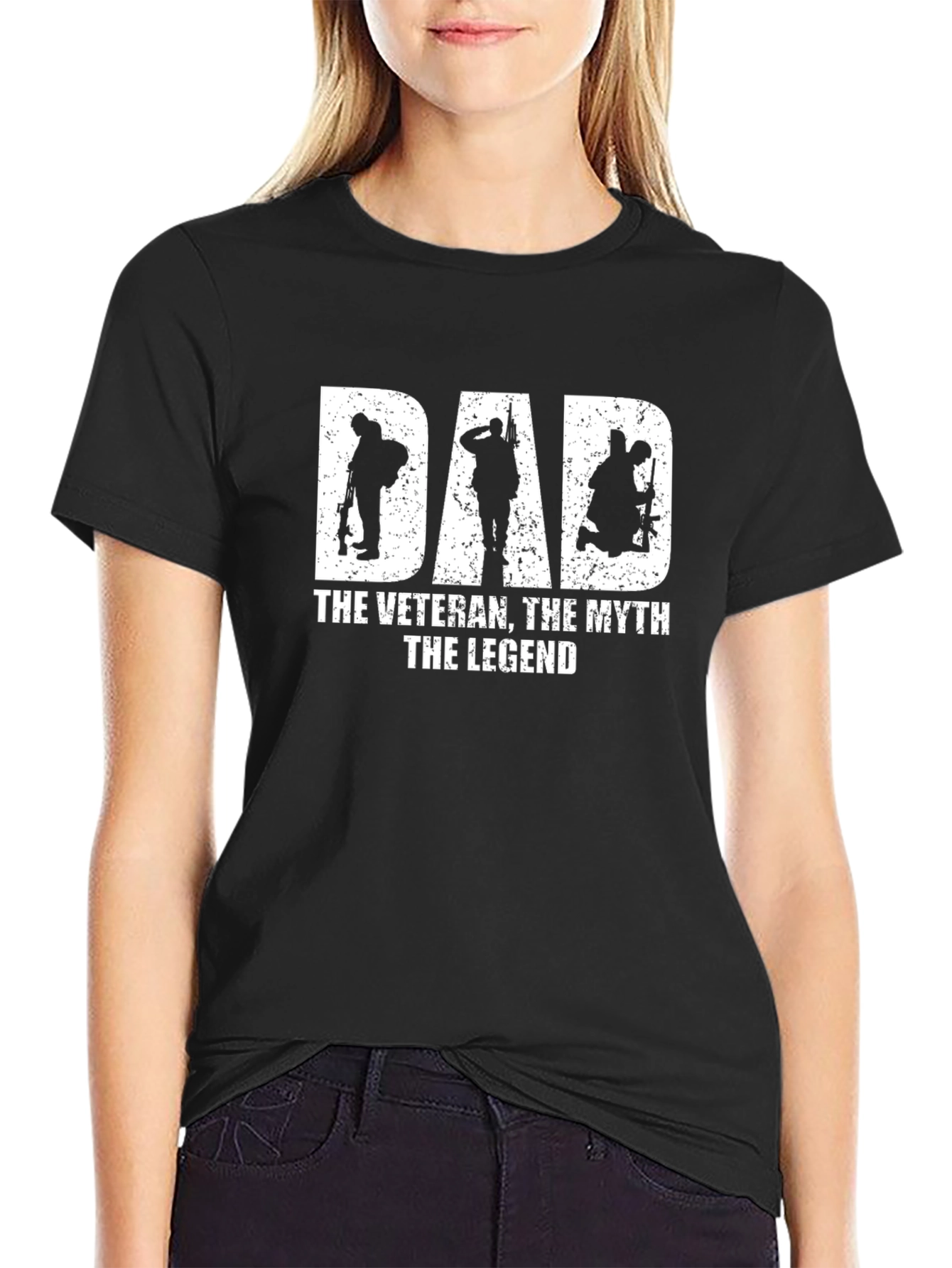 Dad Veteran Myth Legend Graphic T-Shirt