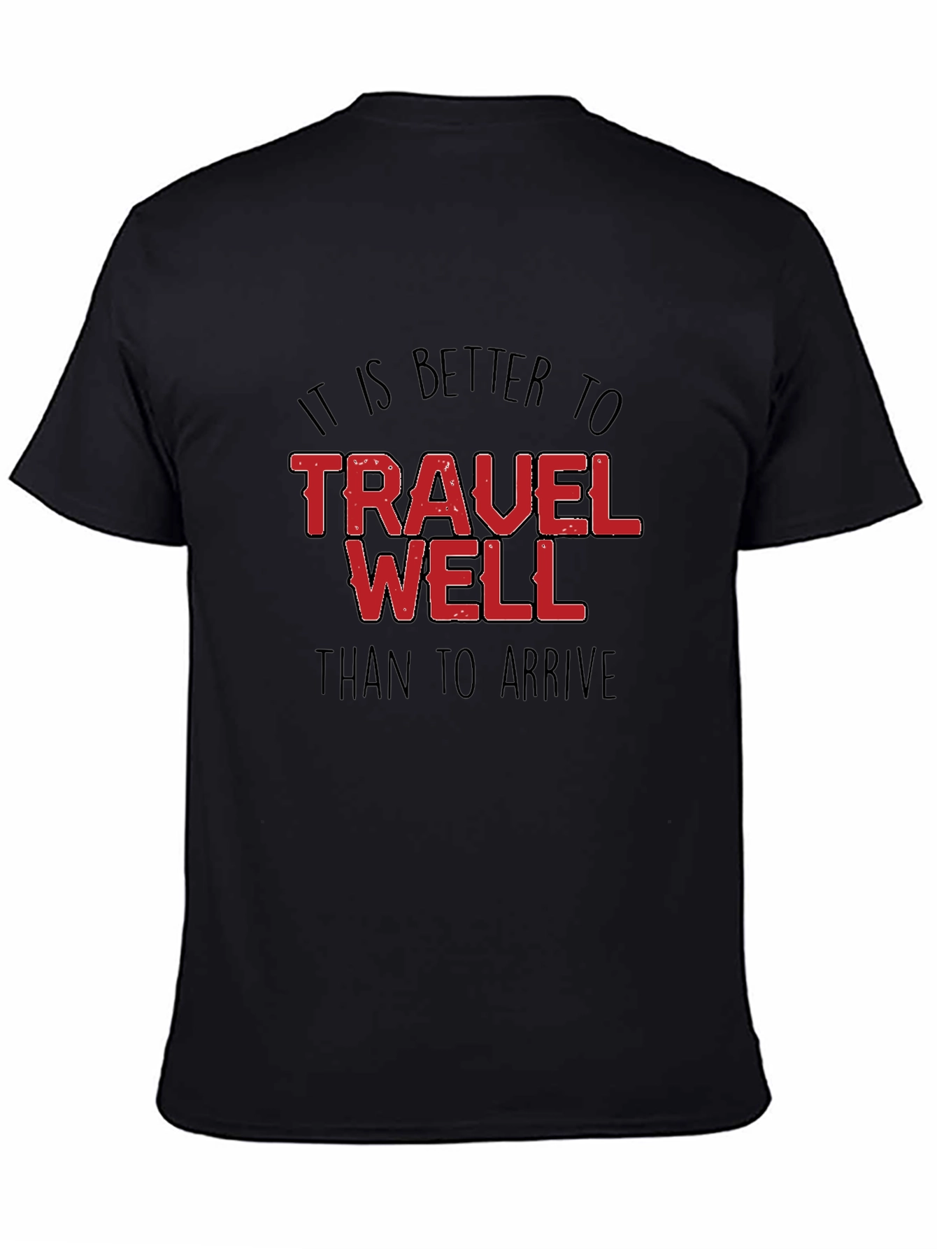 Travel Well Black T-Shirt