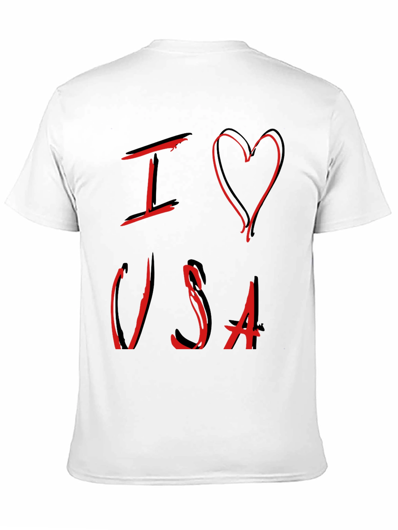 I Love USA Graphic Tee - Patriotic Design