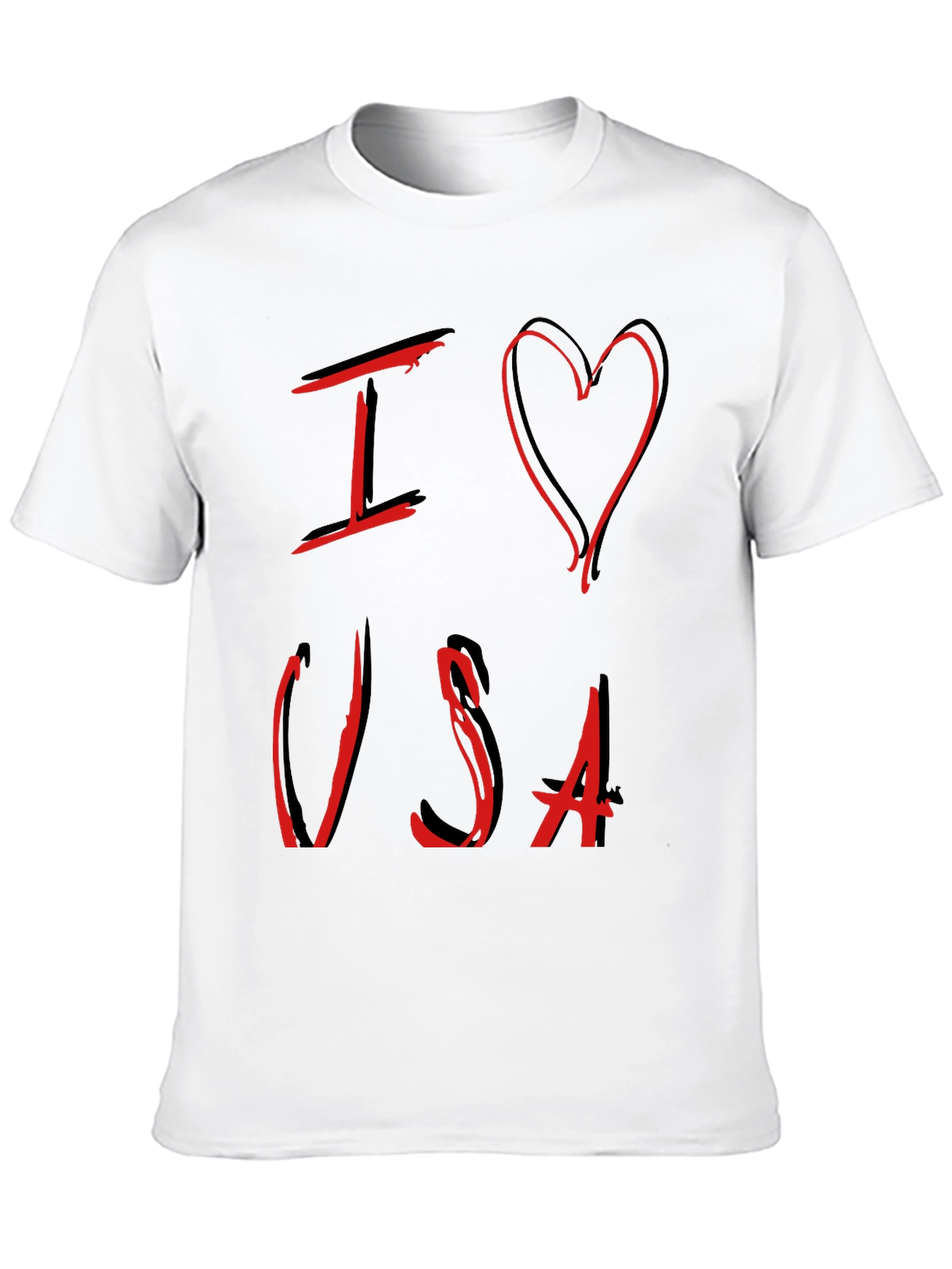 I Love USA Graphic Tee - Patriotic Design