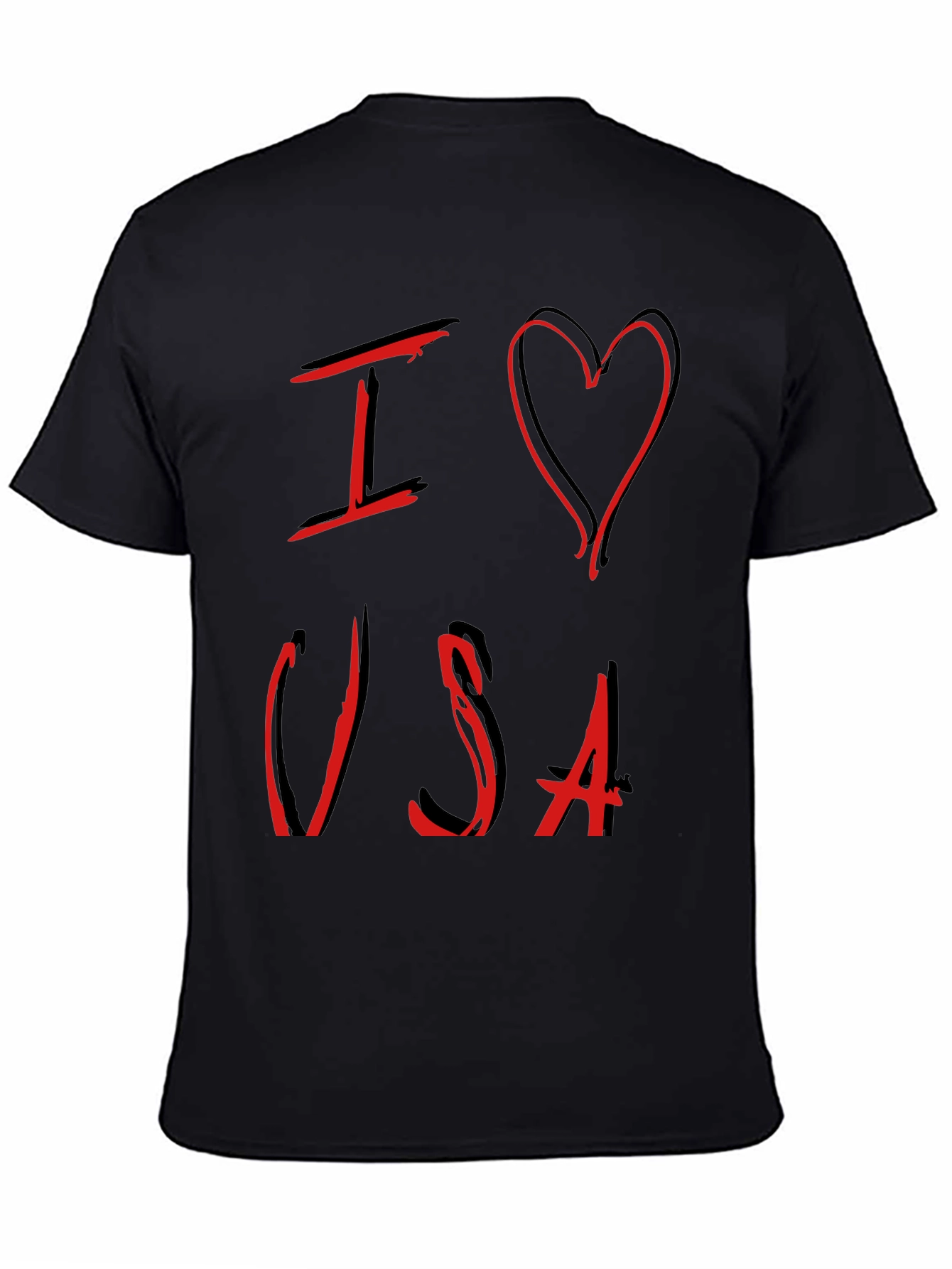 I Love USA Graphic Tee - Patriotic Design