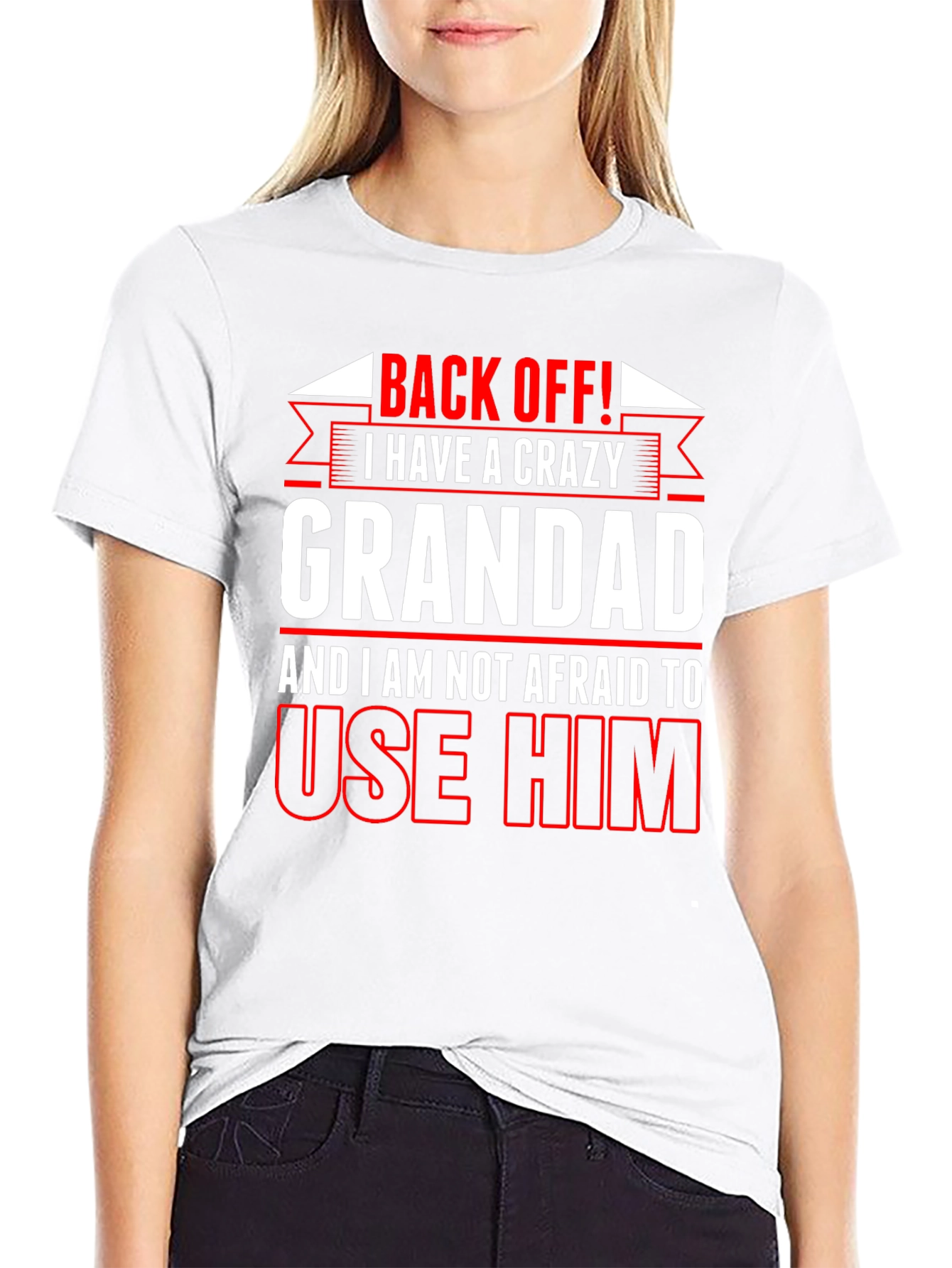 Crazy Grandad T-Shirt - Back Off Funny Gift