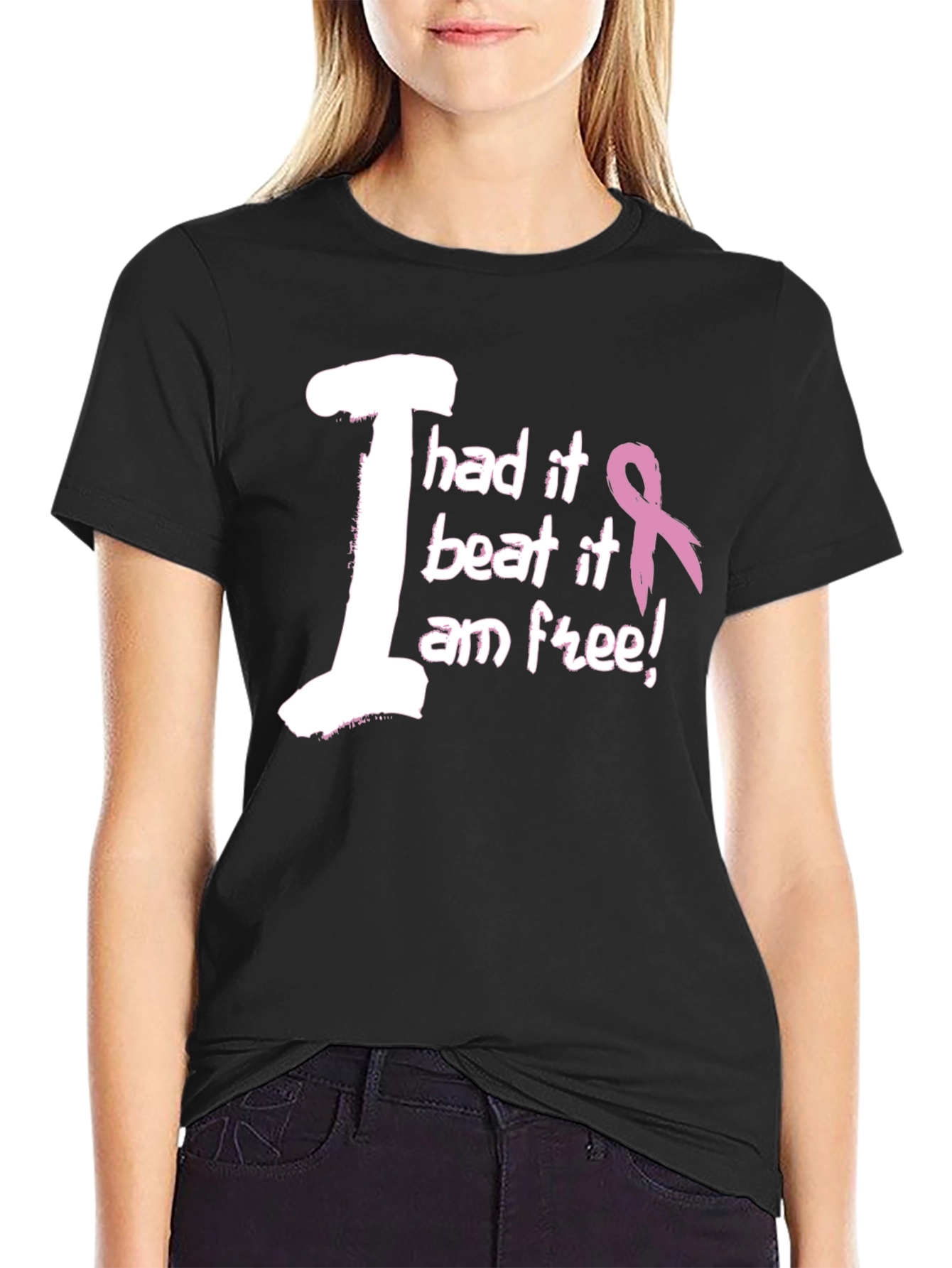 I Beat It Cancer Awareness Graphic T-Shirt