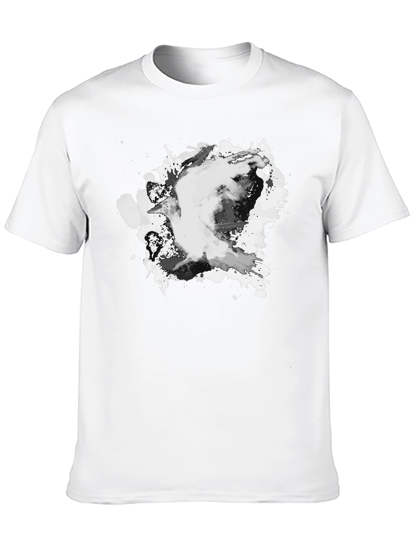 Abstract Ink Splash Black T-Shirt
