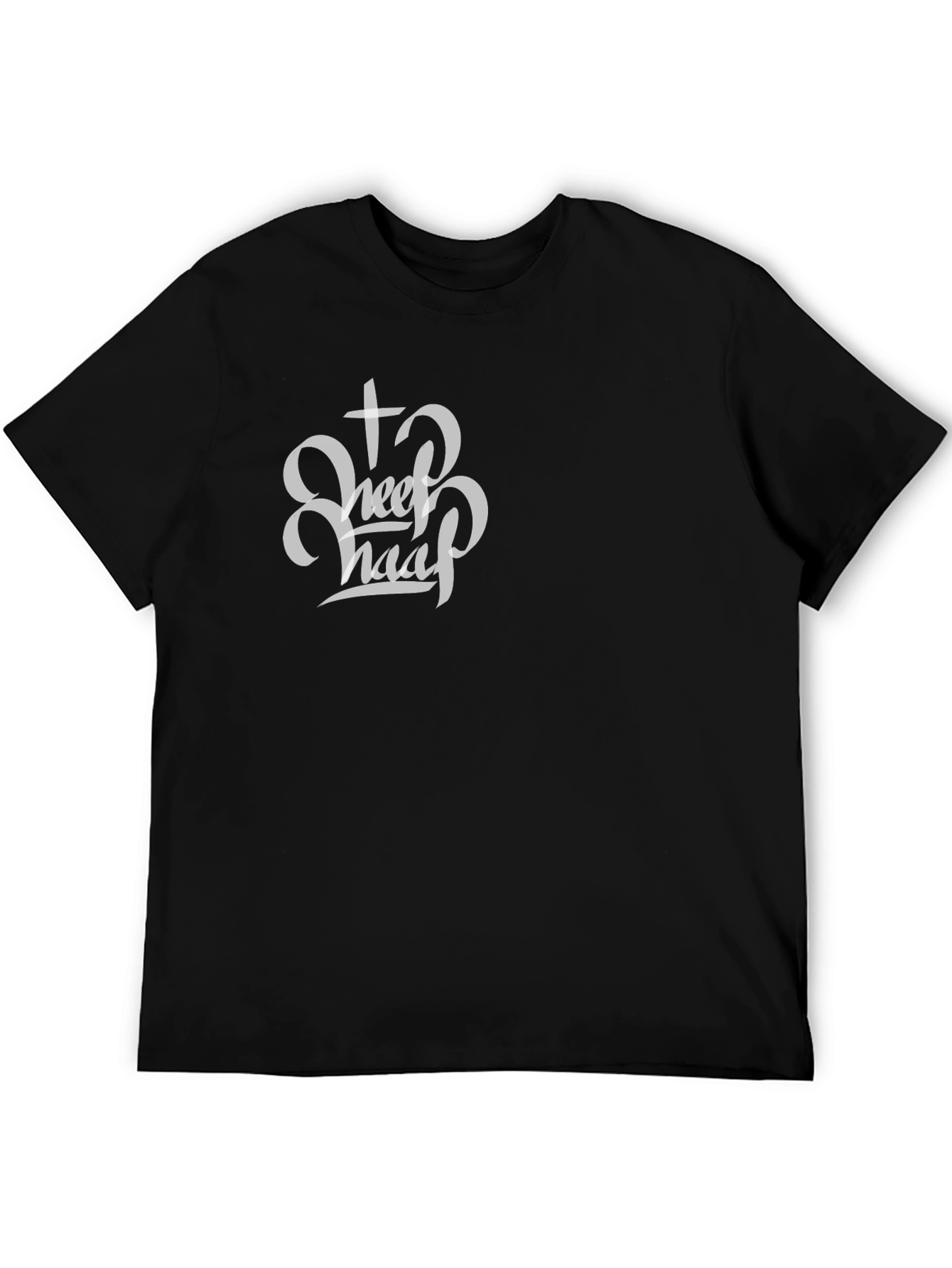 Black T-Shirt with Christian Sheep Graphic
