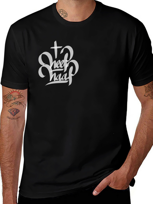 Black T-Shirt with Christian Sheep Graphic