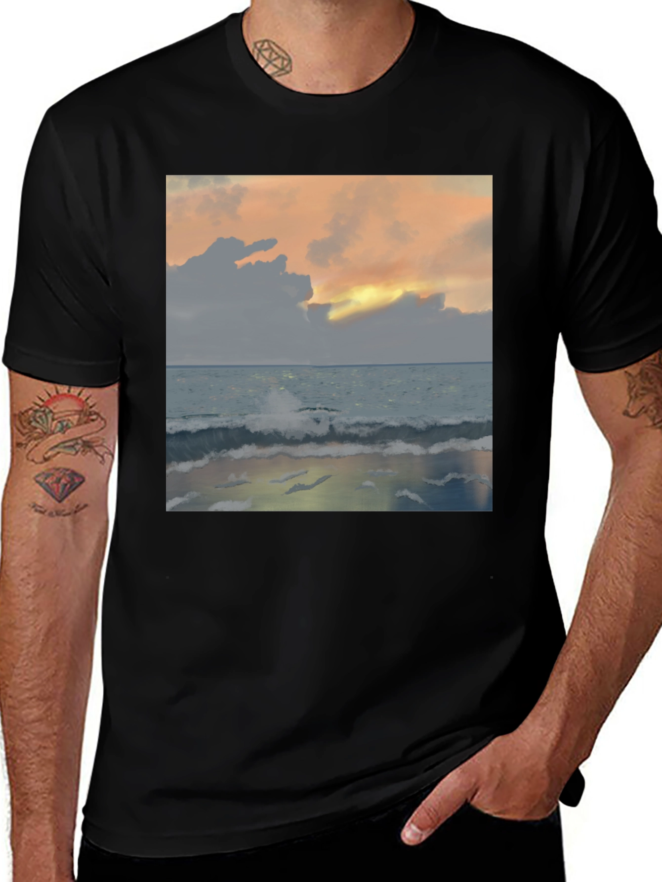 Ocean Sunset Graphic Tee