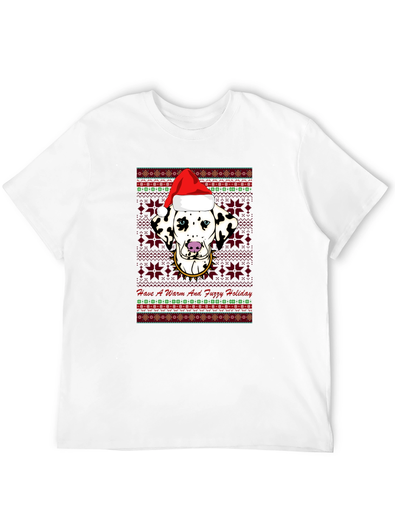 Dalmatian Christmas T-Shirt - Warm and Fuzzy Holiday