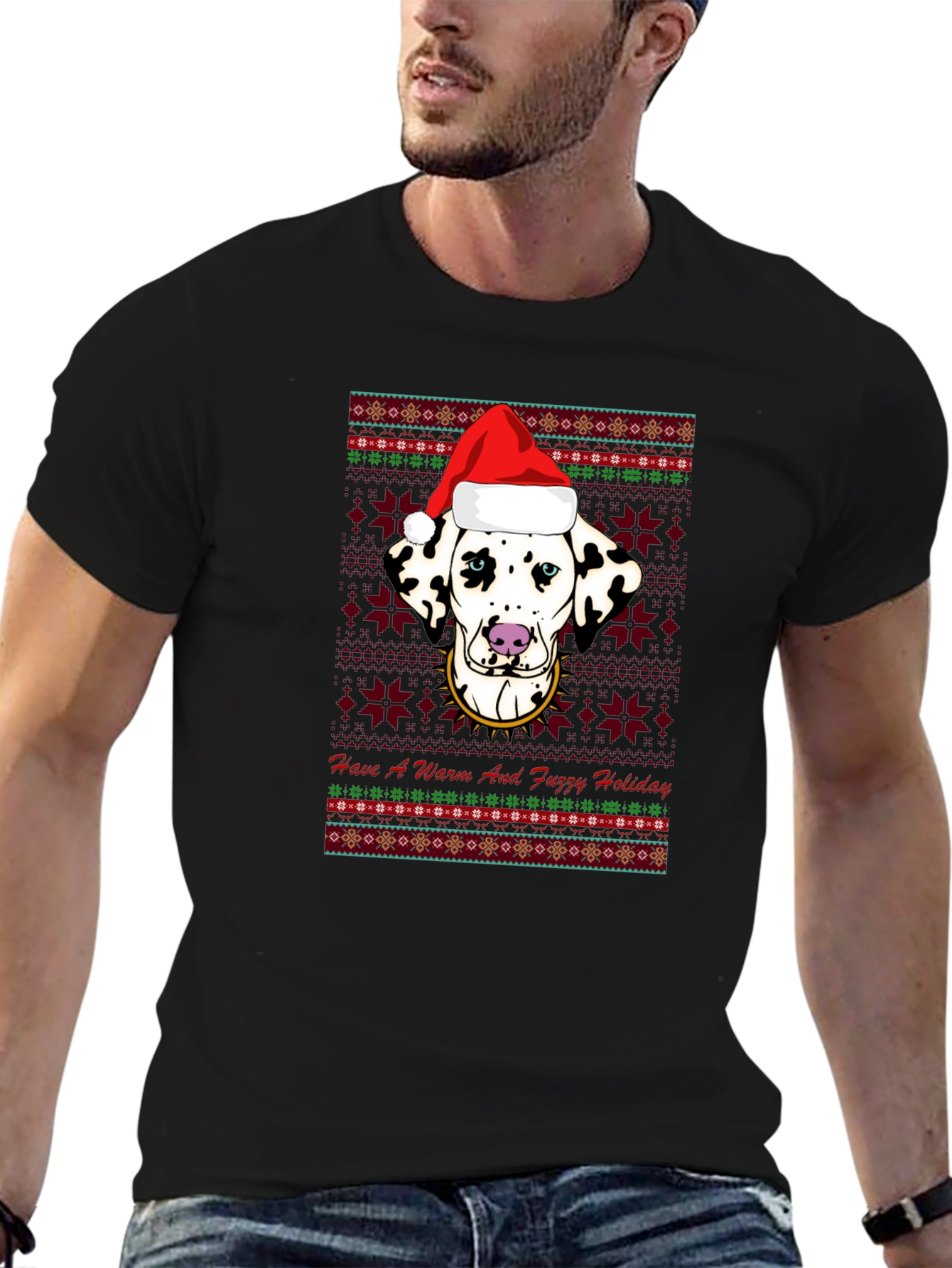 Dalmatian Christmas T-Shirt - Warm and Fuzzy Holiday