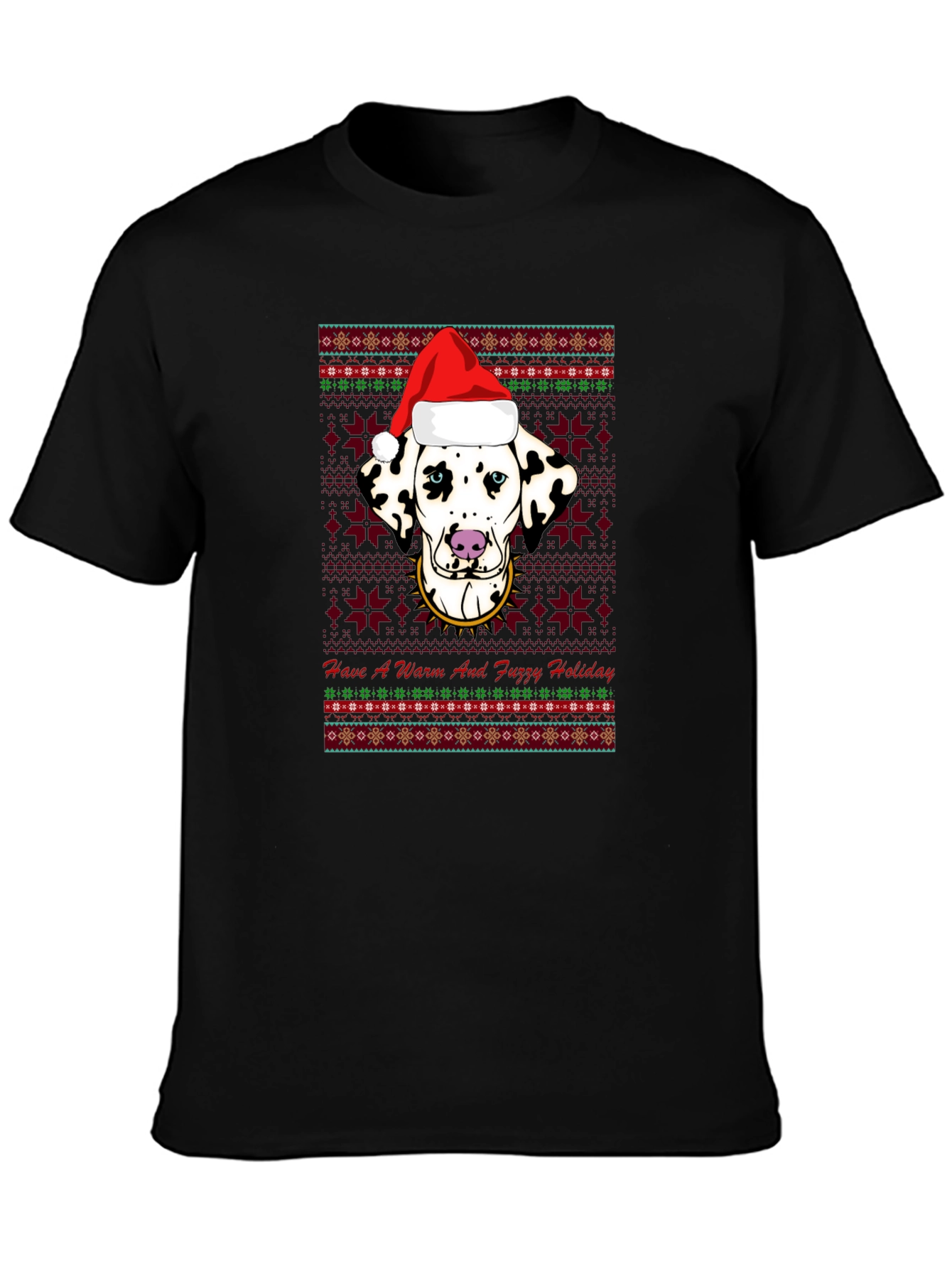 Dalmatian Christmas T-Shirt - Warm and Fuzzy Holiday