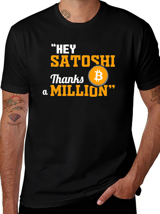 Bitcoin Hey Satoshi Graphic T-Shirt