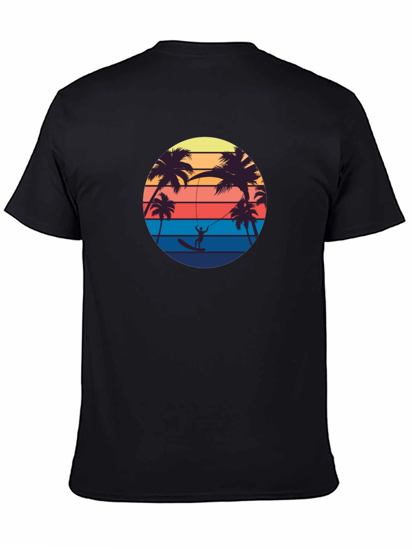 Retro Palm Tree Surfing T-Shirt