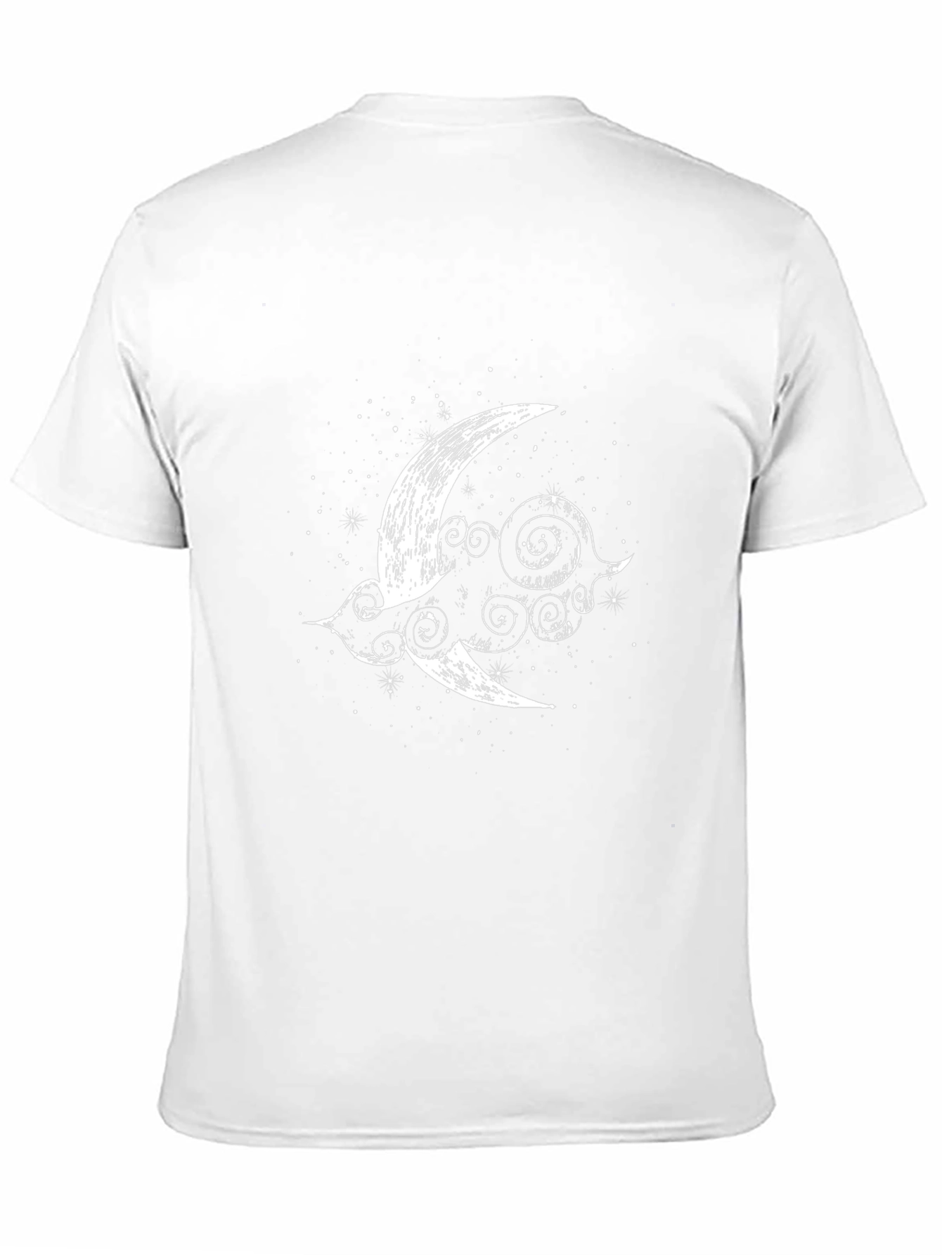 Moon and Clouds Graphic Black T-Shirt