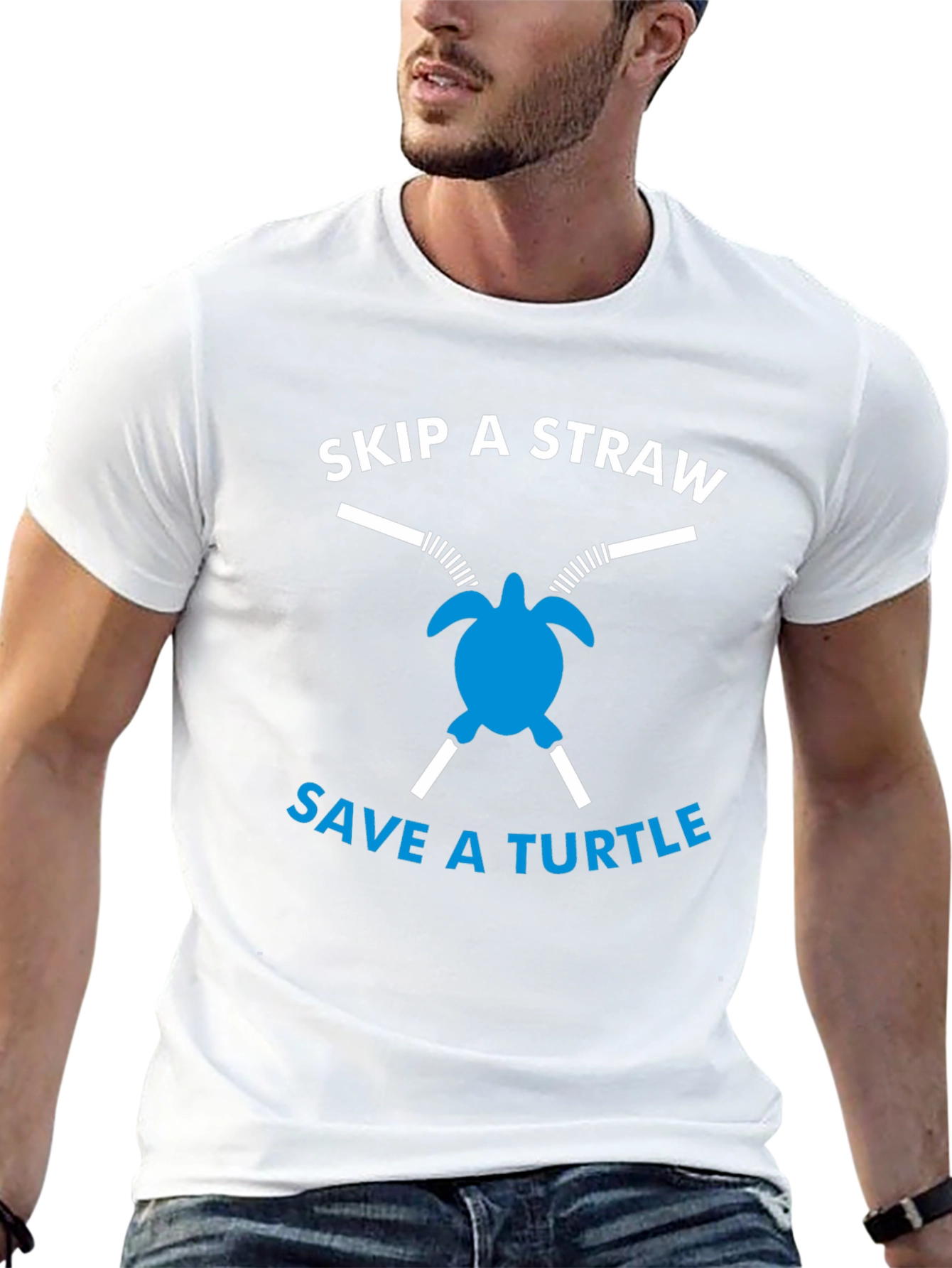 Skip a Straw Save a Turtle Graphic Tee