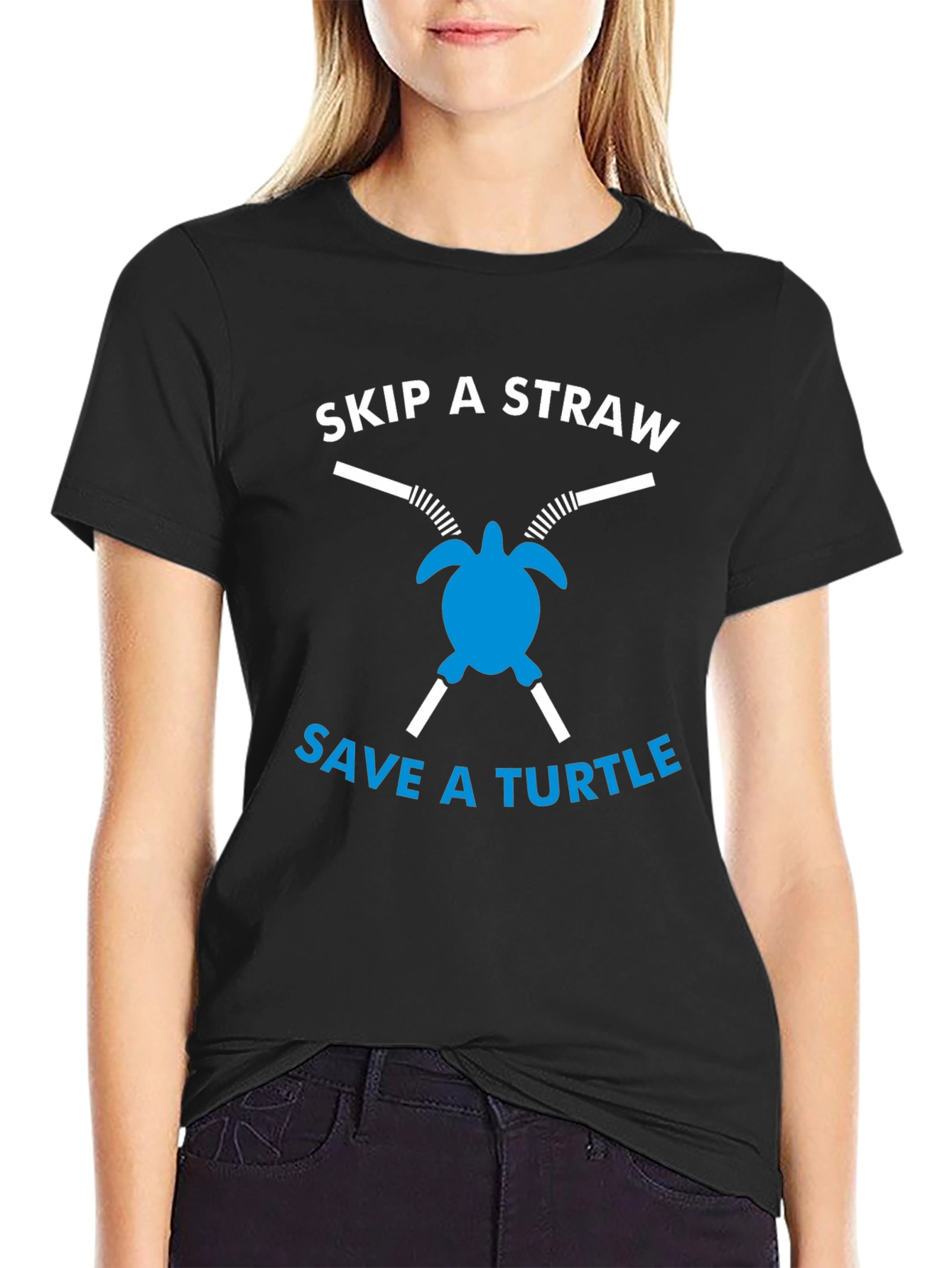 Skip a Straw Save a Turtle Graphic Tee