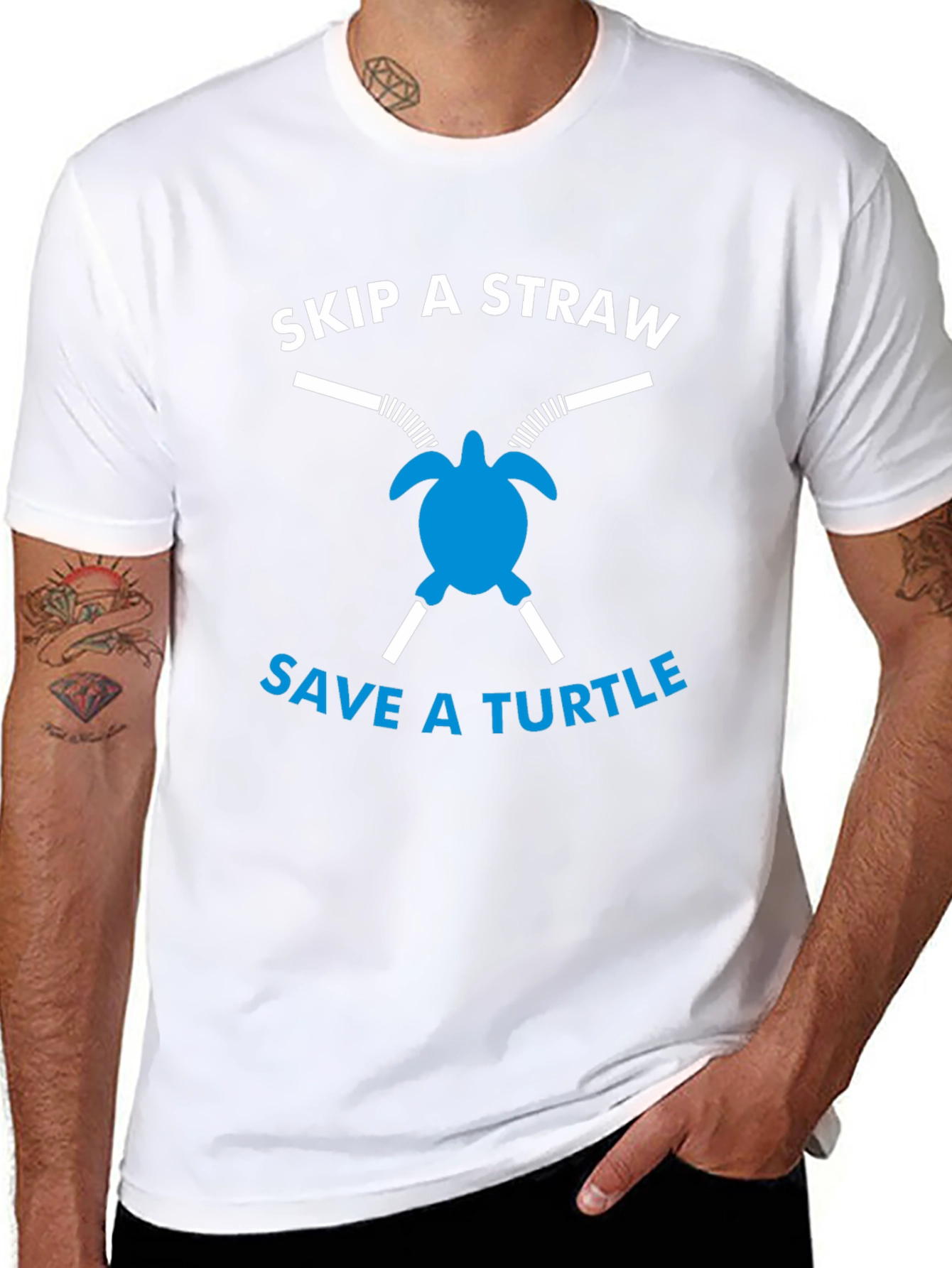 Skip a Straw Save a Turtle Graphic Tee