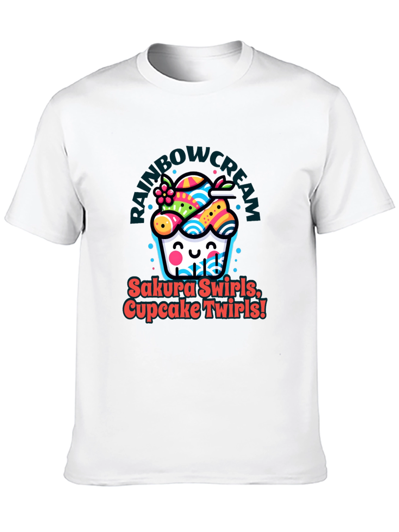 Rainbow Cream Cupcake T-Shirt