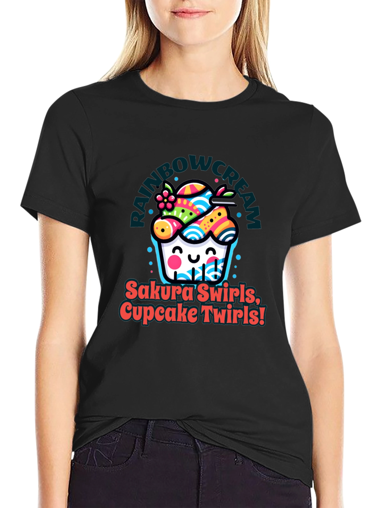 Rainbow Cream Cupcake T-Shirt