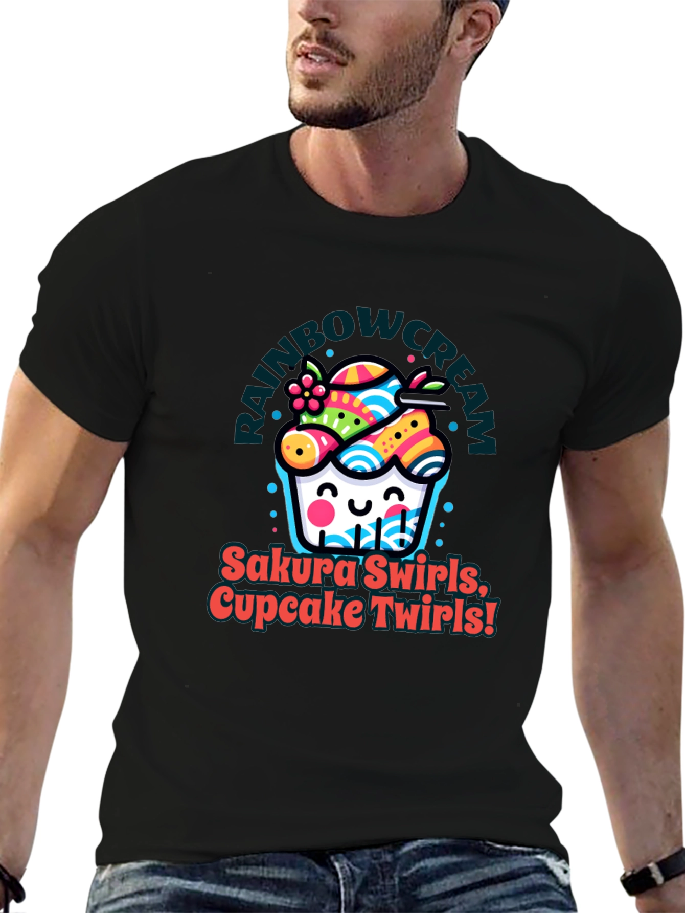 Rainbow Cream Cupcake T-Shirt