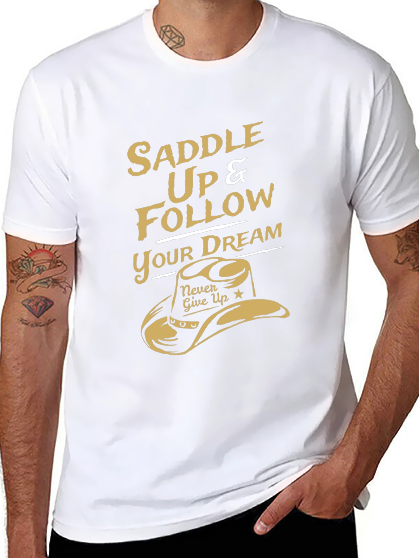 Saddle Up Cowboy T-Shirt - Follow Your Dream Tee