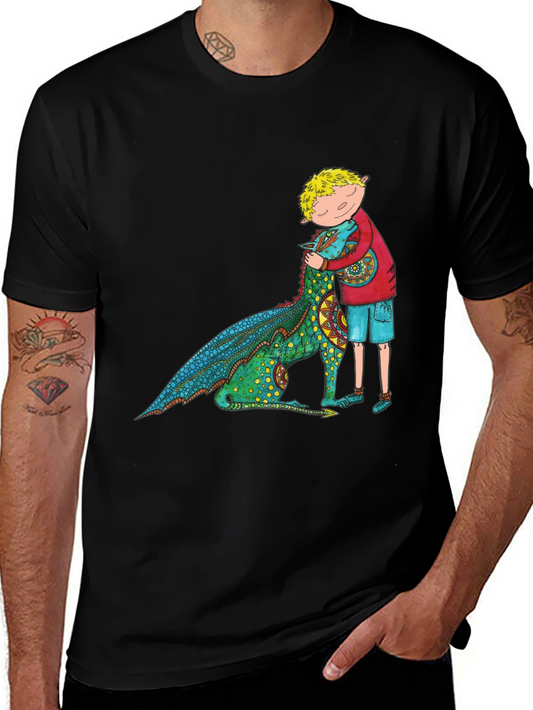 Boy and Dragon Graphic T-Shirt