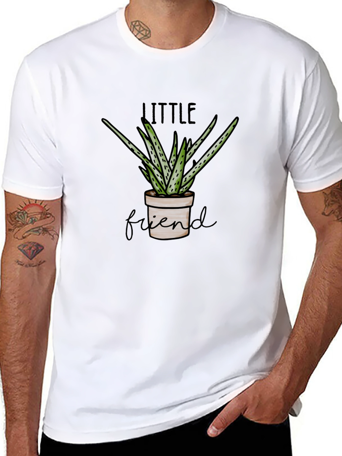 Little Friend Potted Plant Graphic Tee