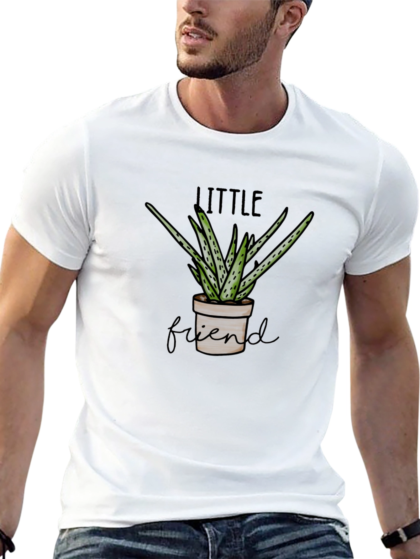 Little Friend Potted Plant Graphic Tee