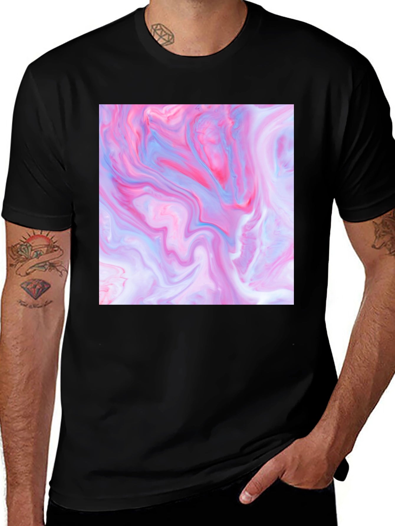 Abstract Marble Swirl T-Shirt - Modern Graphic Tee