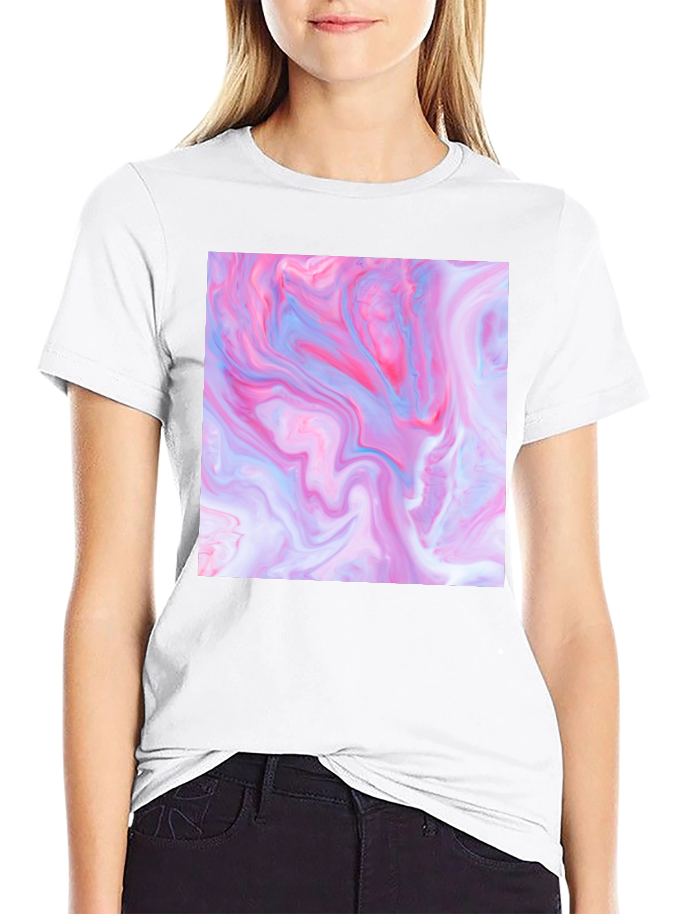 Abstract Marble Swirl T-Shirt - Modern Graphic Tee