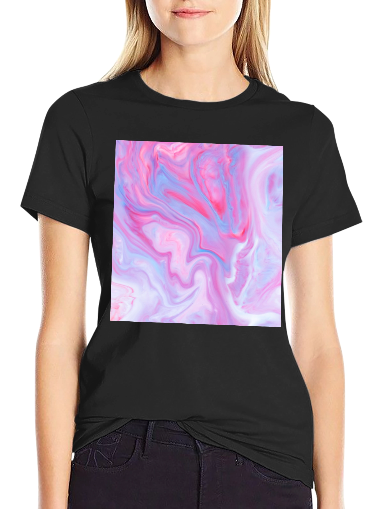Abstract Marble Swirl T-Shirt - Modern Graphic Tee