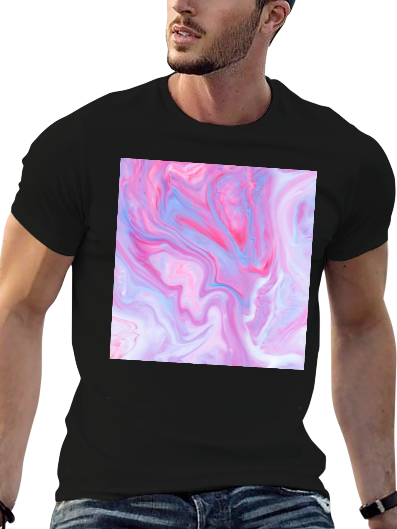 Abstract Marble Swirl T-Shirt - Modern Graphic Tee