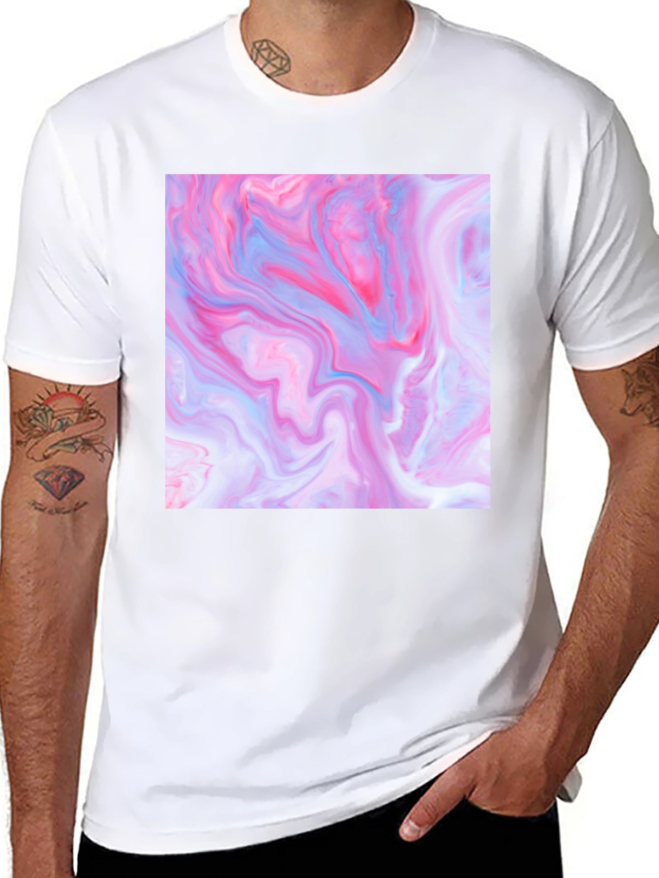 Abstract Marble Swirl T-Shirt - Modern Graphic Tee