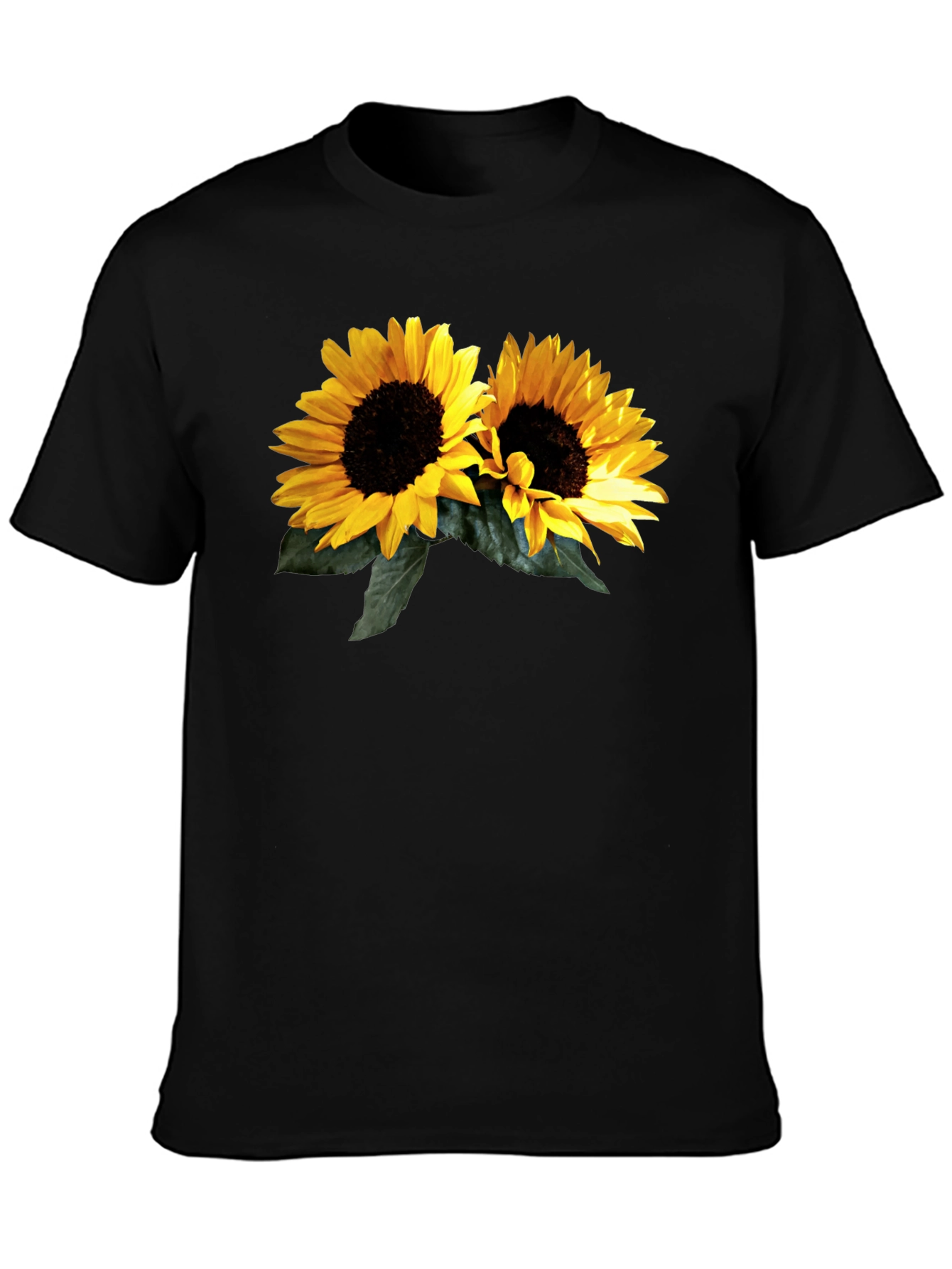Sunflower Graphic Black T-Shirt