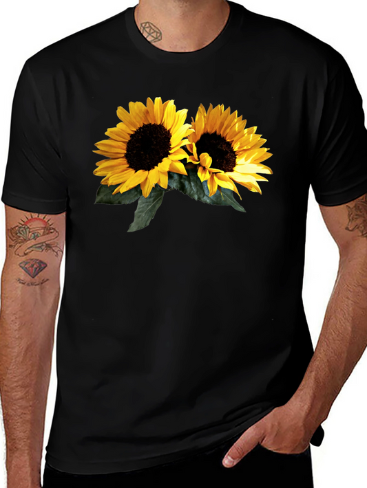 Sunflower Graphic Black T-Shirt