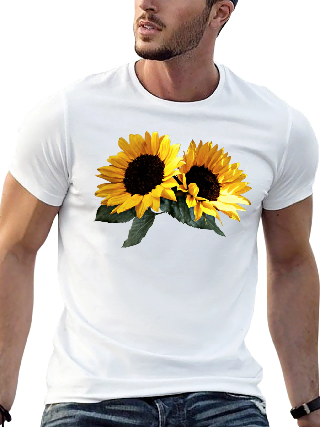 Sunflower Graphic Black T-Shirt