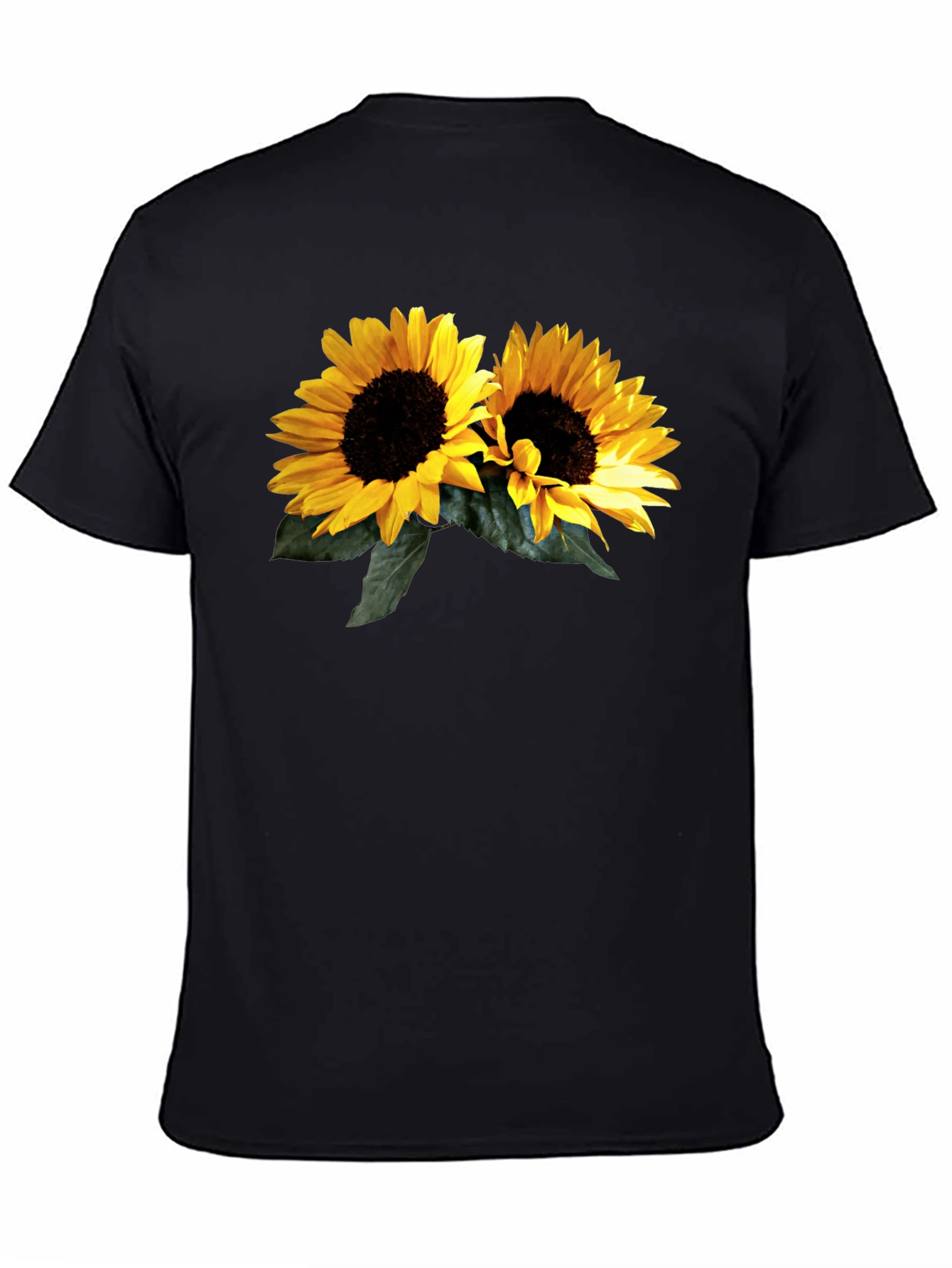 Sunflower Graphic Black T-Shirt