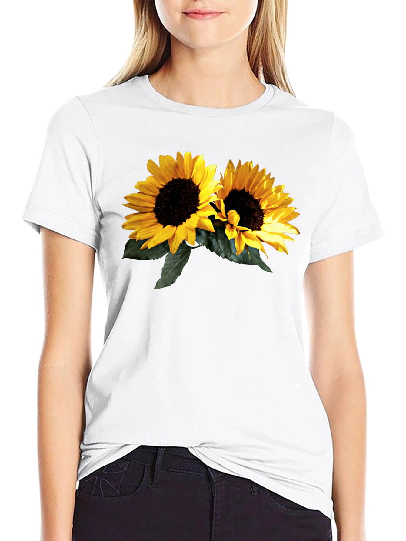Sunflower Graphic Black T-Shirt