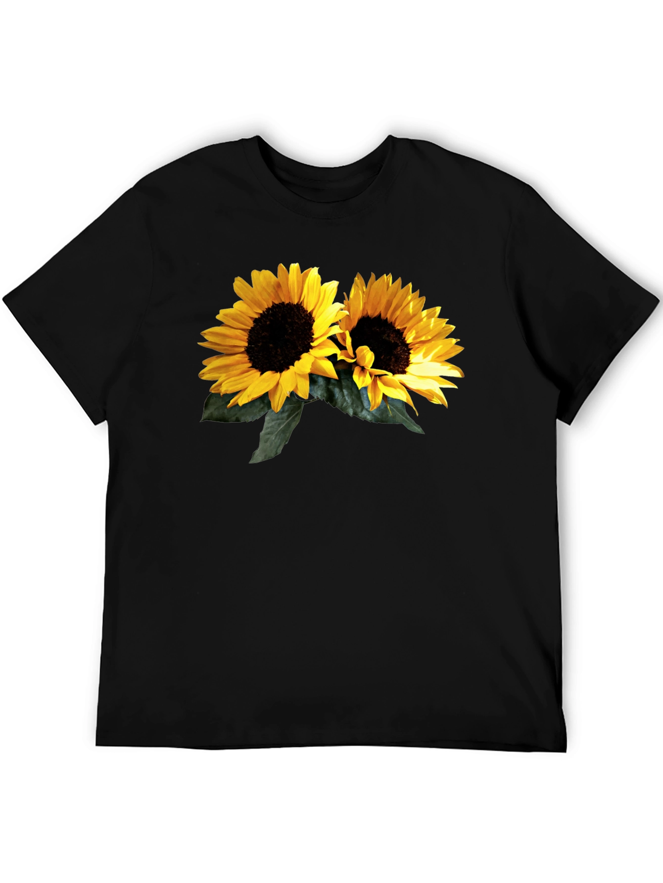 Sunflower Graphic Black T-Shirt