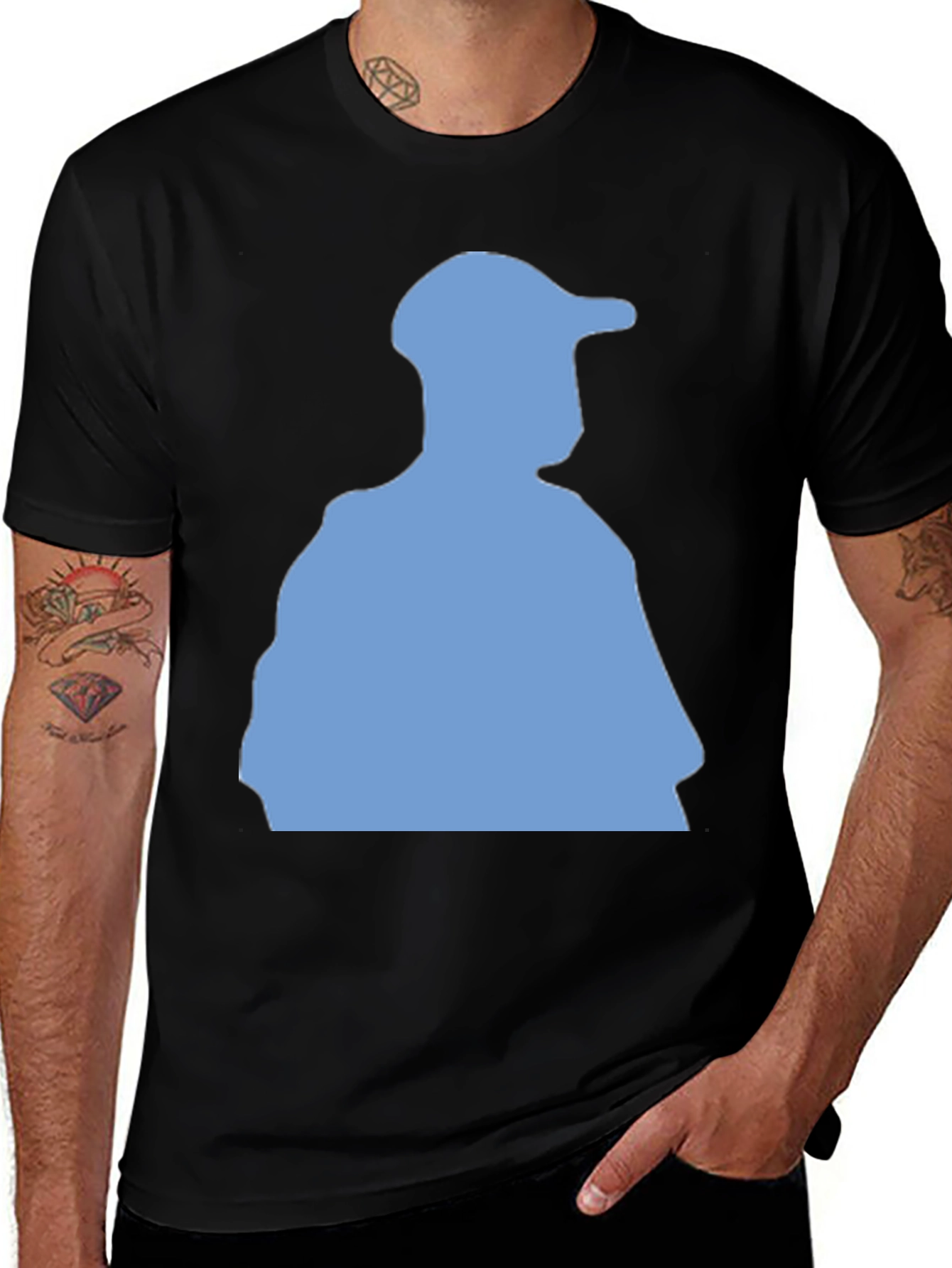 Silhouette Graphic Tee - Casual Black Cotton Shirt