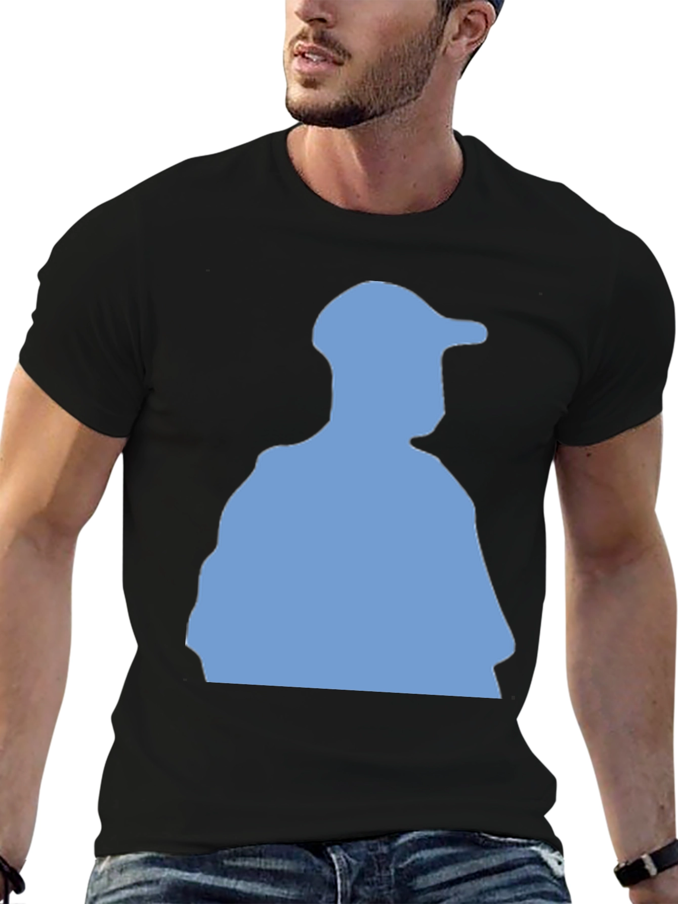 Silhouette Graphic Tee - Casual Black Cotton Shirt
