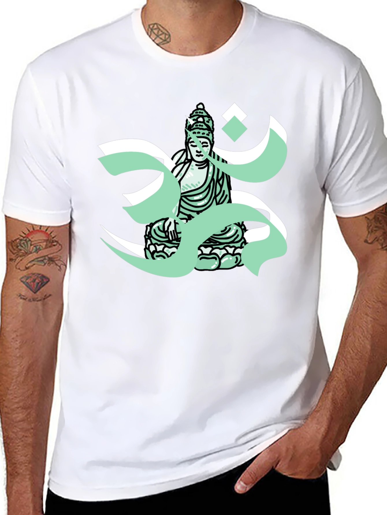 Buddha Om T-Shirt - Meditative Graphic Tee