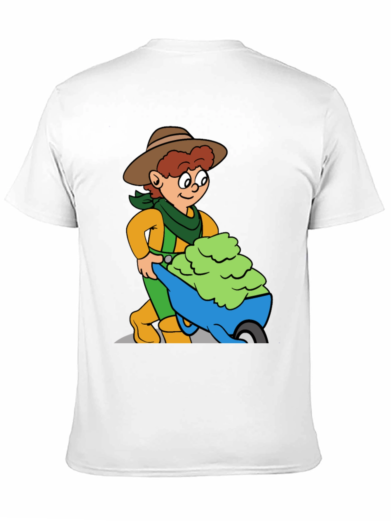 Cartoon Gardener T-Shirt - Black