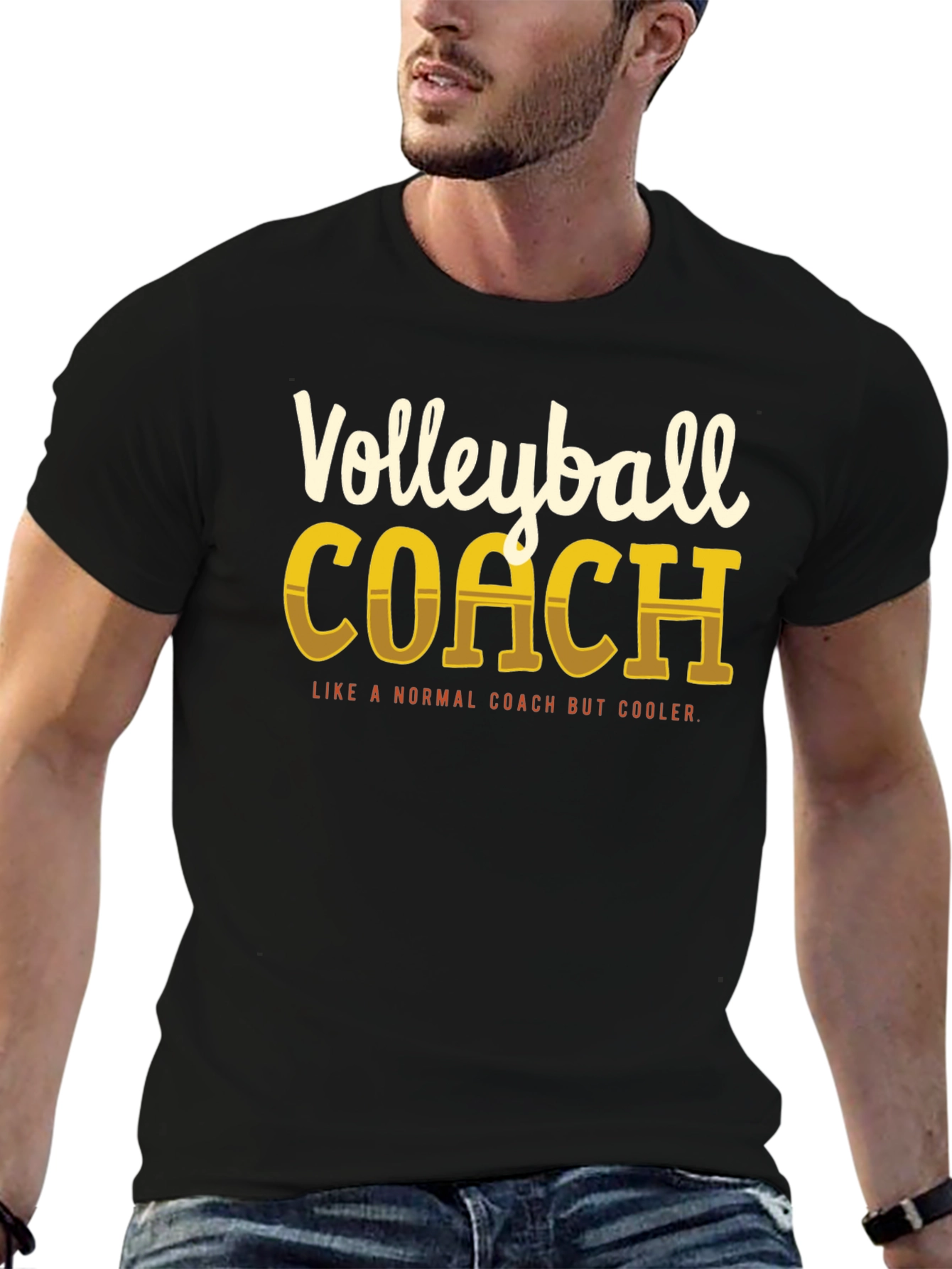 Volleyball Coach Graphic T-Shirt